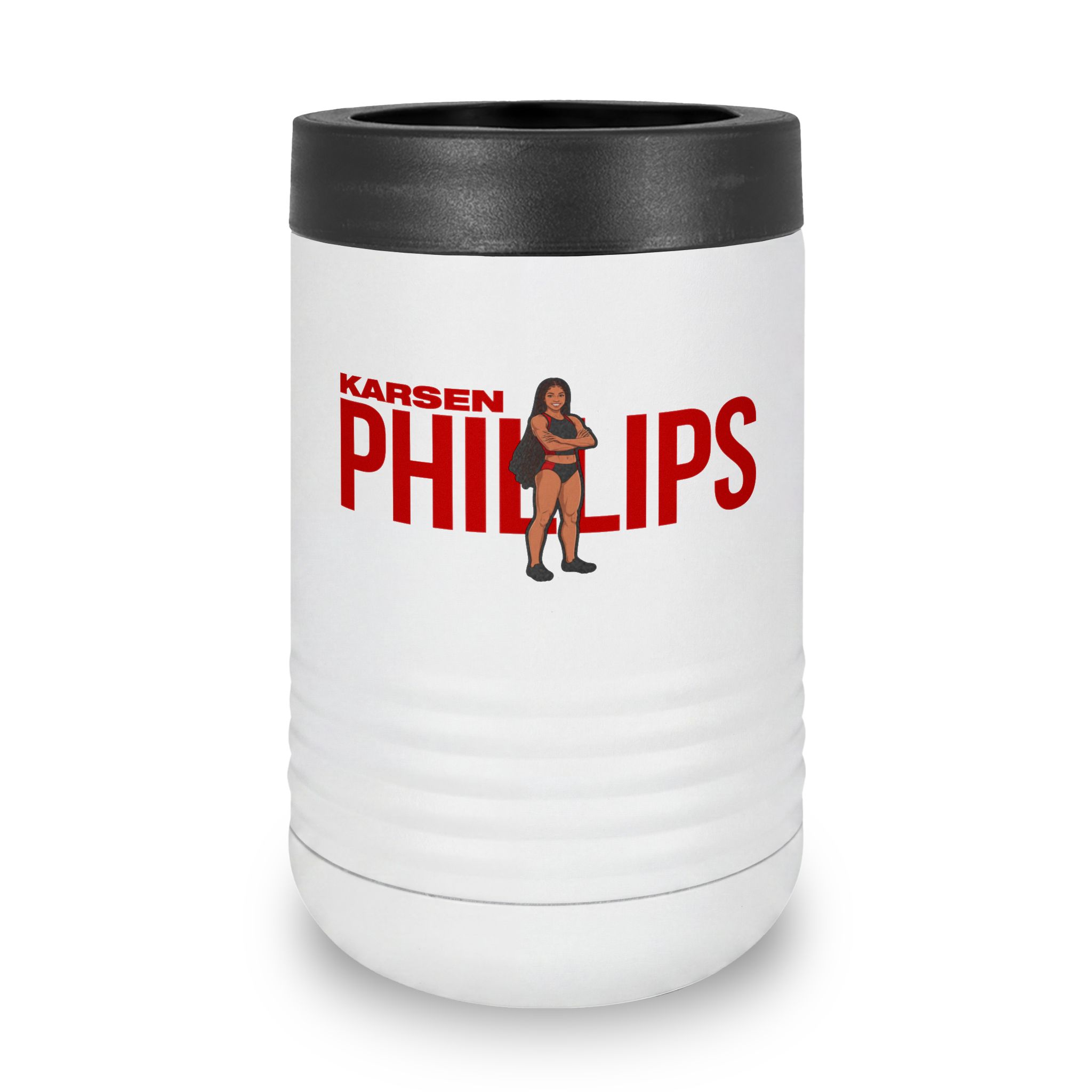 Stainless Can Cooler — character_player_name in White