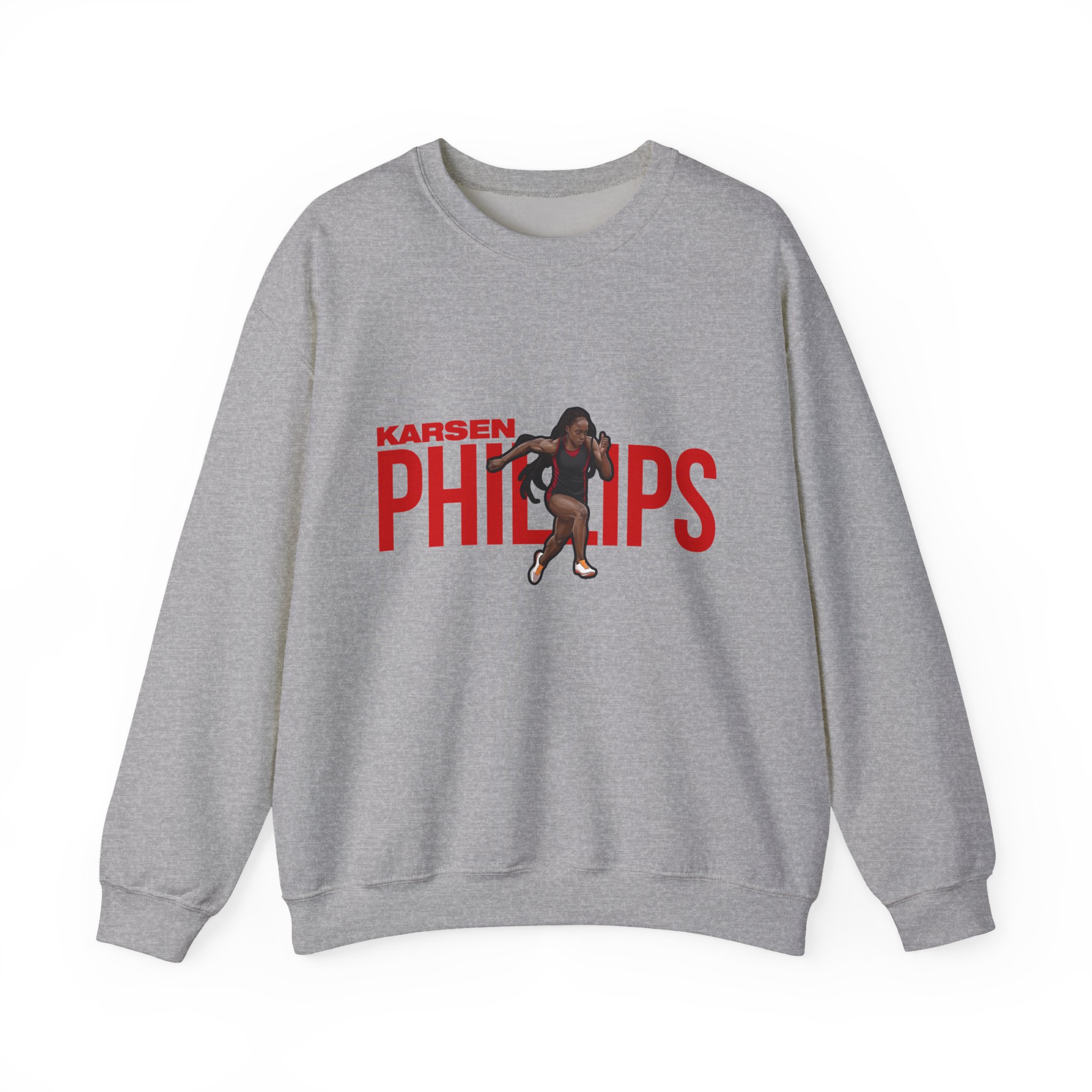 Crewneck Sweatshirt — character_player_name in Grey