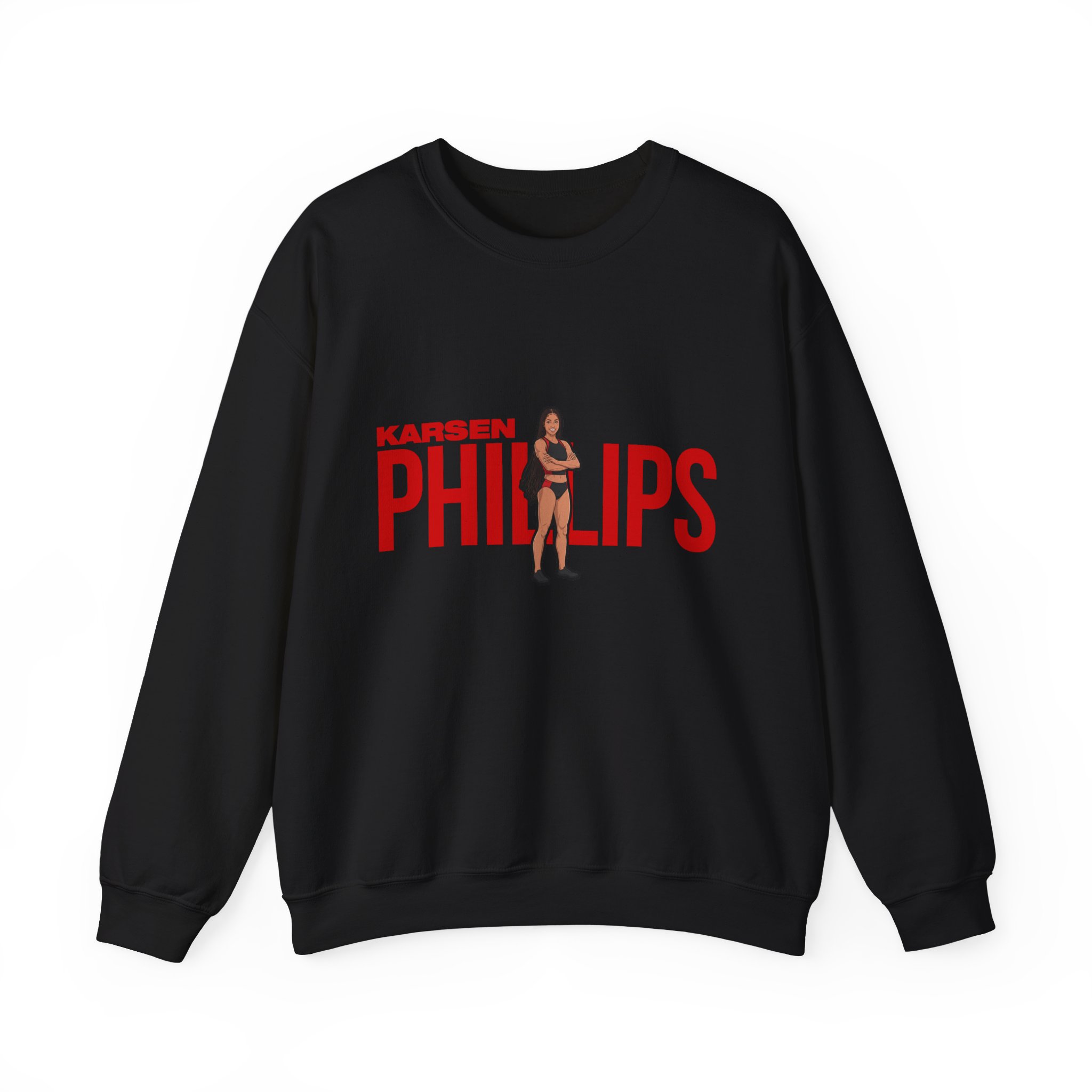 Crewneck Sweatshirt — character_player_name in Black