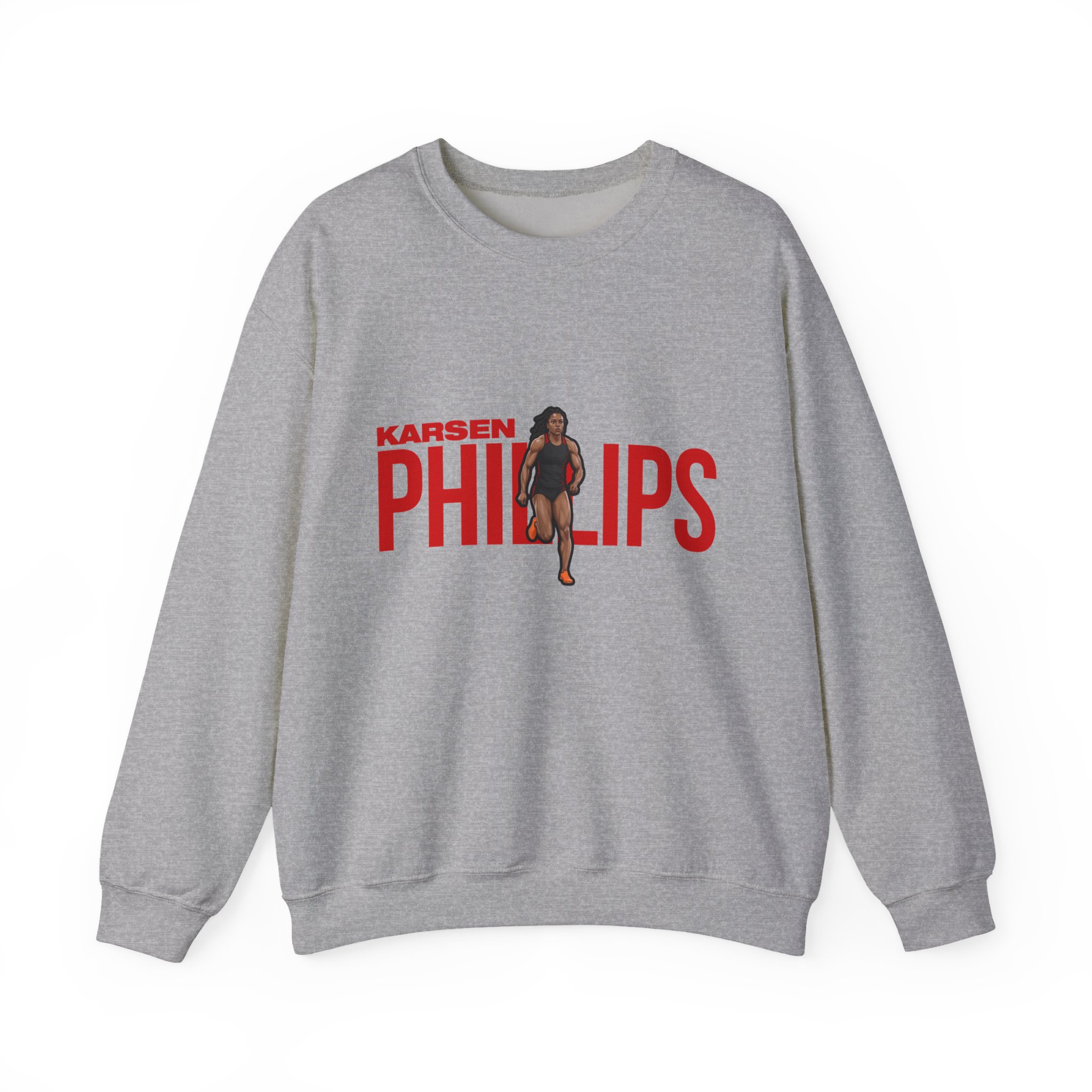 Crewneck Sweatshirt — character_player_name in Grey