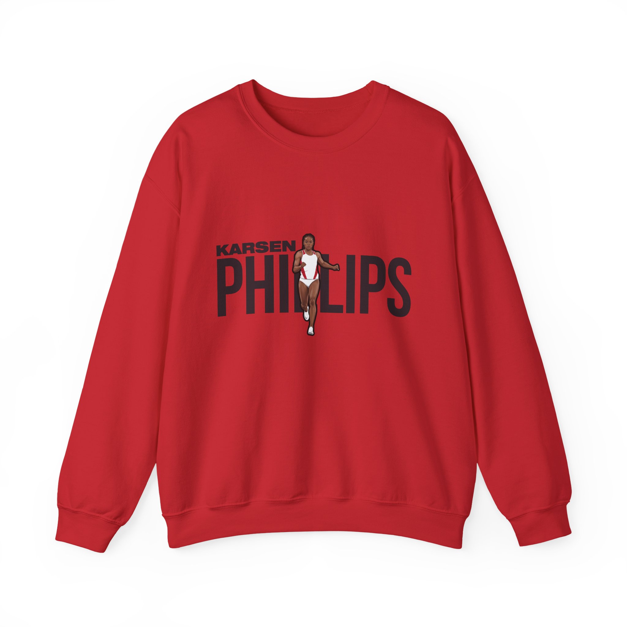 Crewneck Sweatshirt — character_player_name in Red