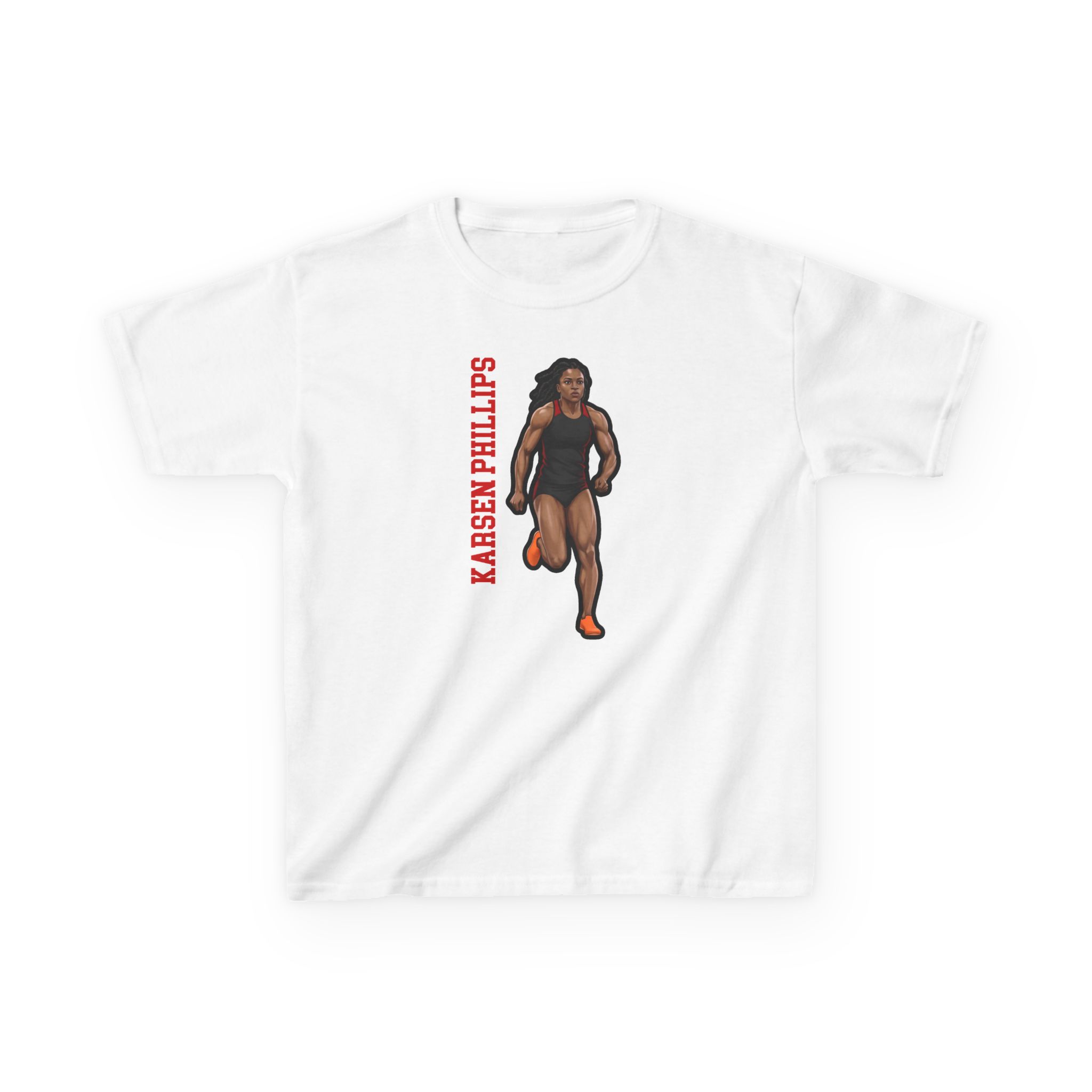 Youth Tee — character_name_vertical in White