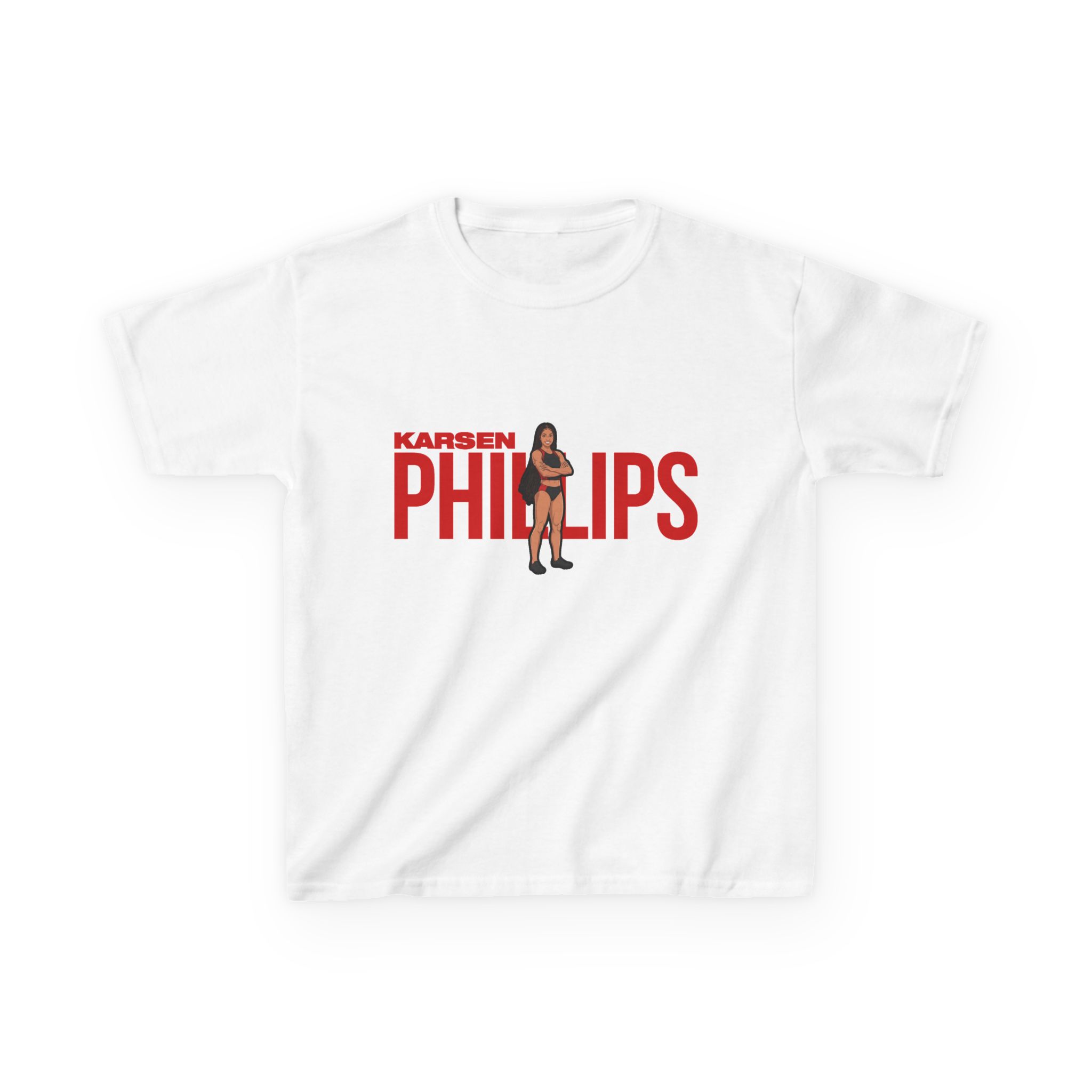 Youth Tee — character_player_name in White