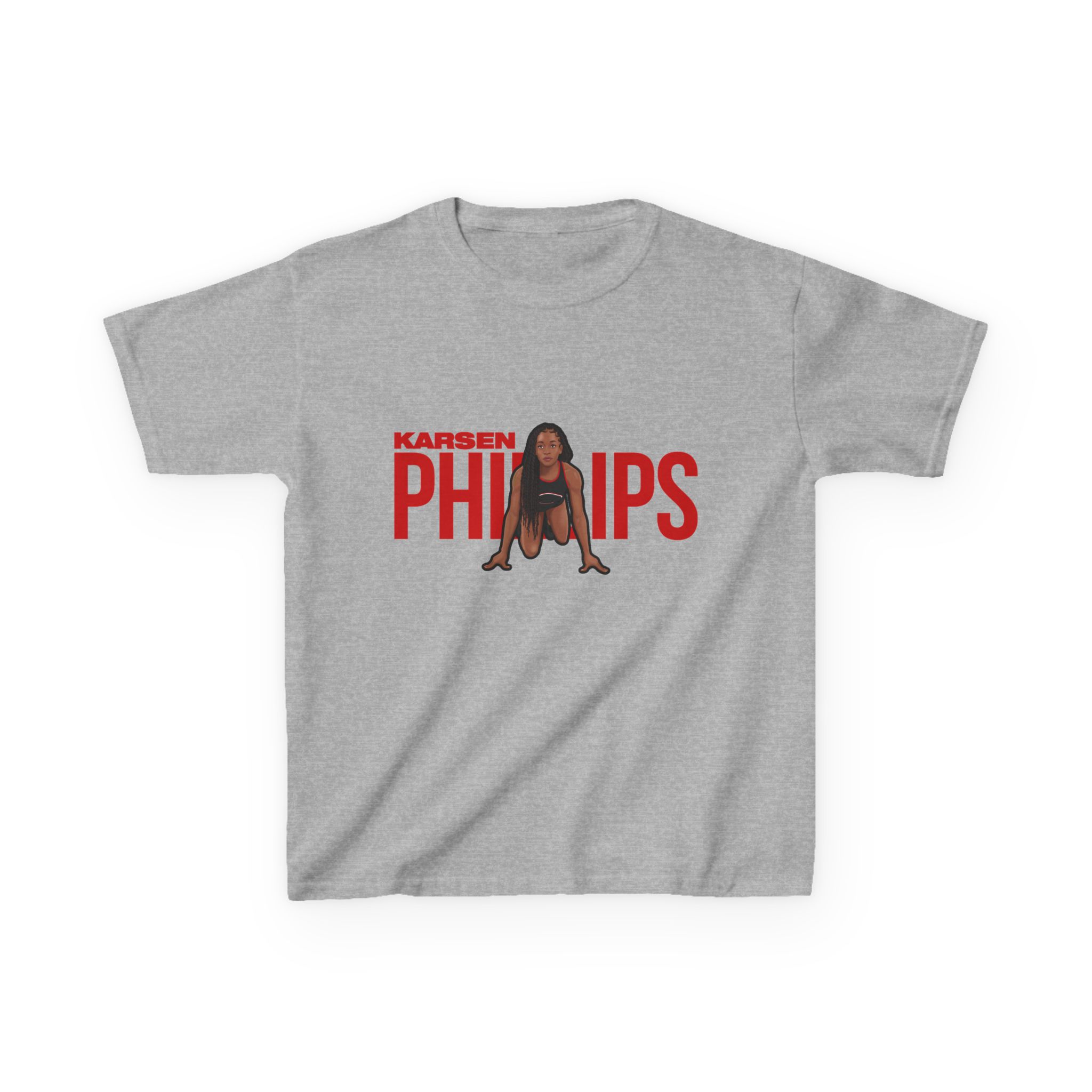 Youth Tee — character_player_name in Grey