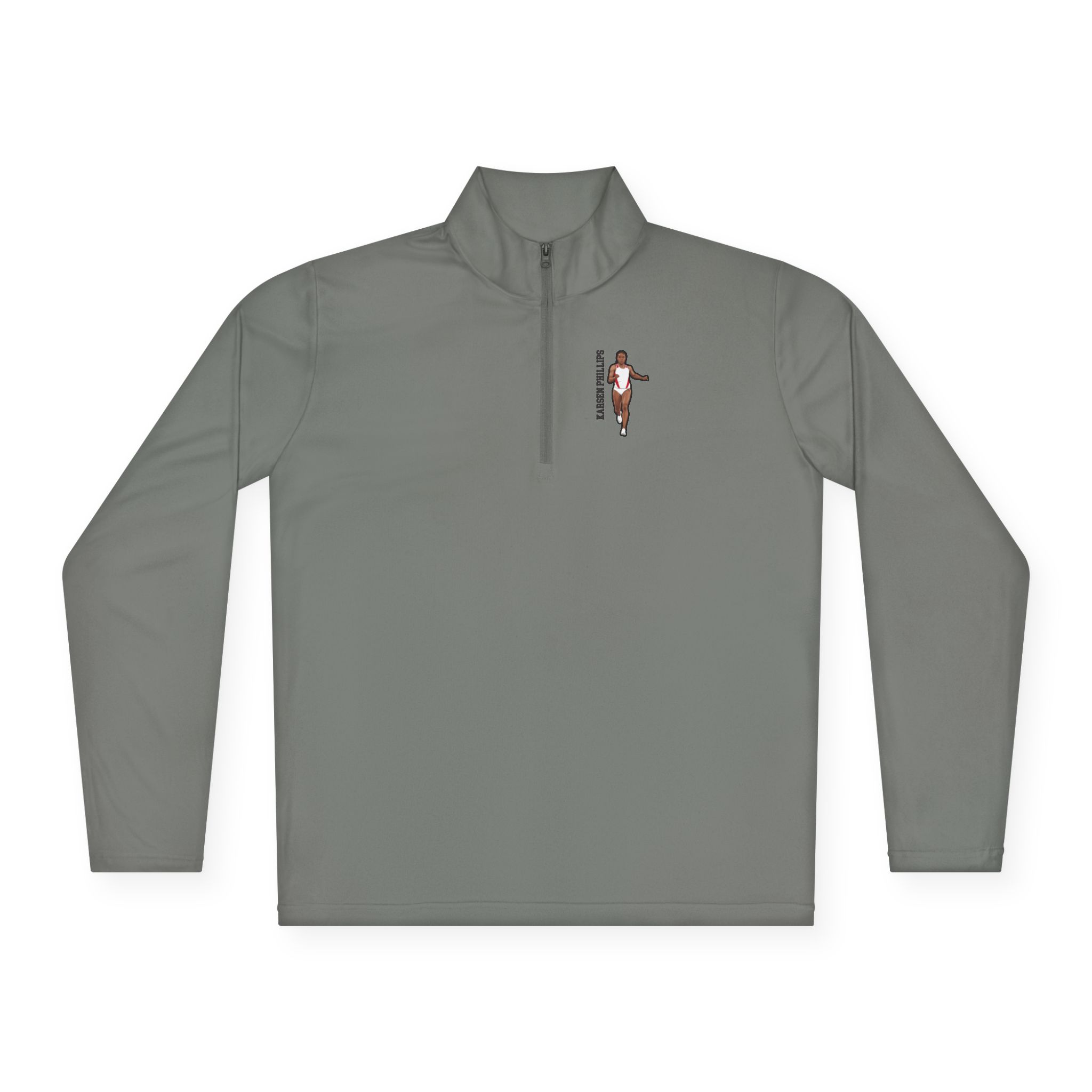 Q-Zip Pullover — character_name_vertical in Grey