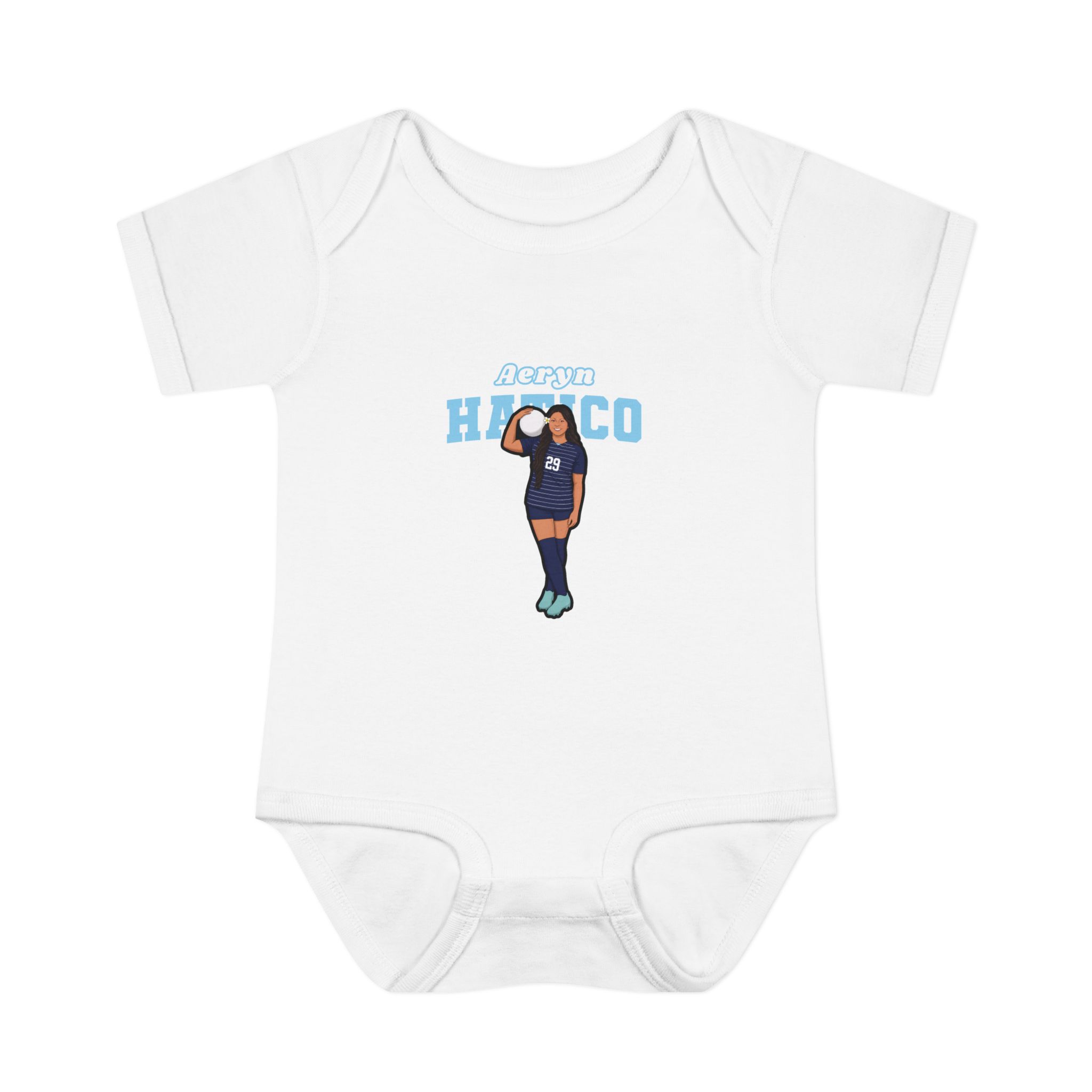 Baby Onesie — character_name_arch in White