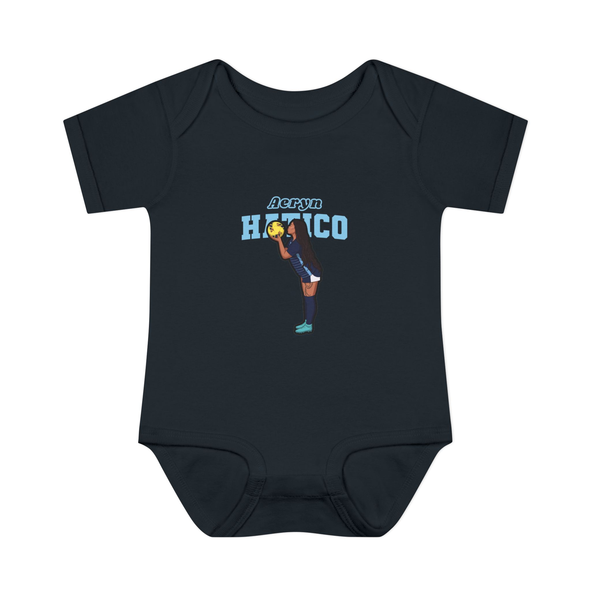 Baby Onesie — character_name_arch in Black
