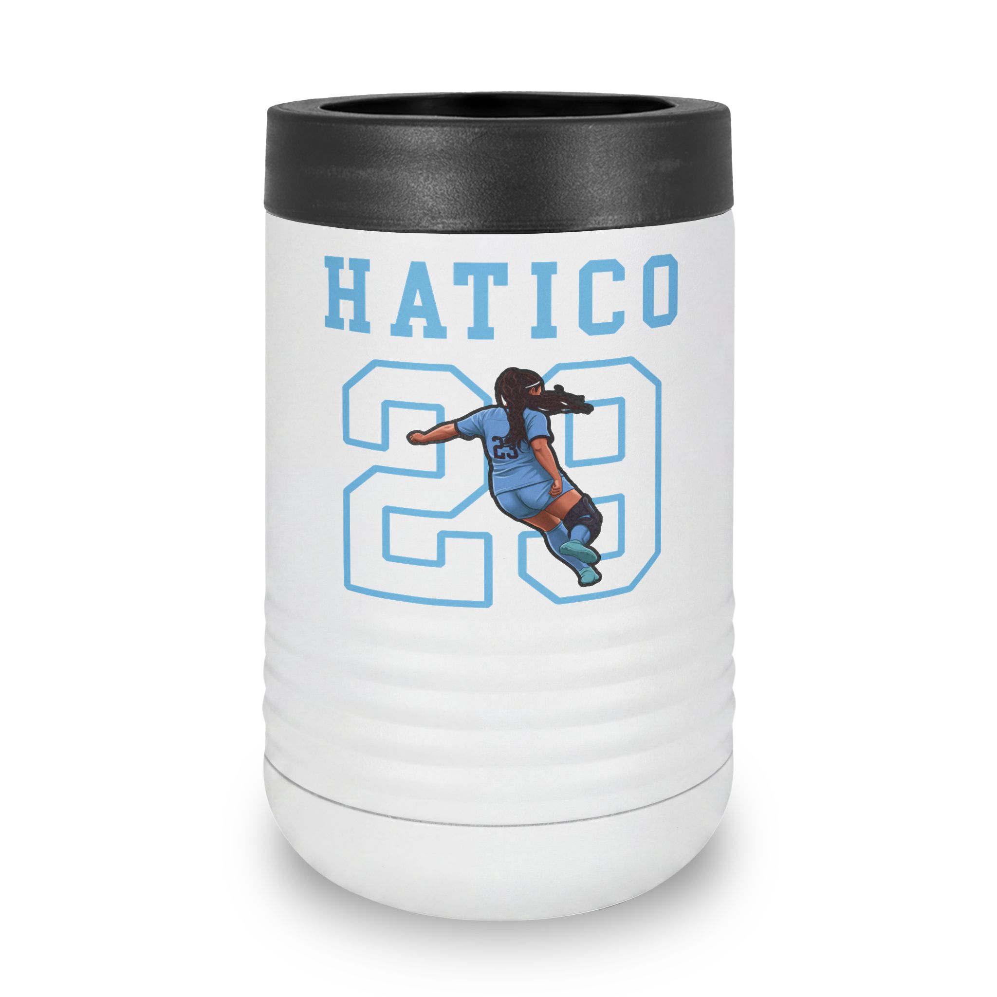 Stainless Can Cooler — character_shirsey in White