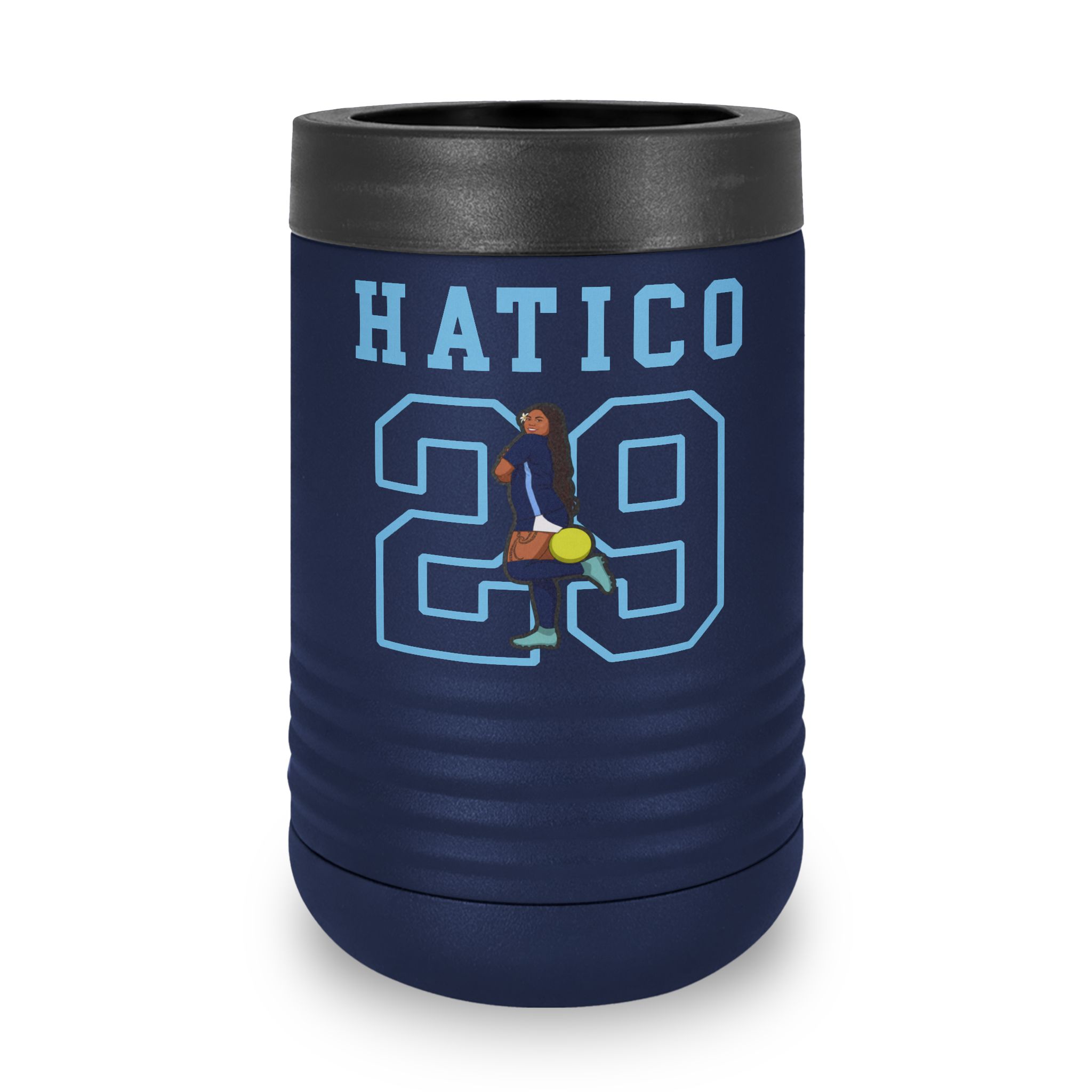 Stainless Can Cooler — character_shirsey in Navy
