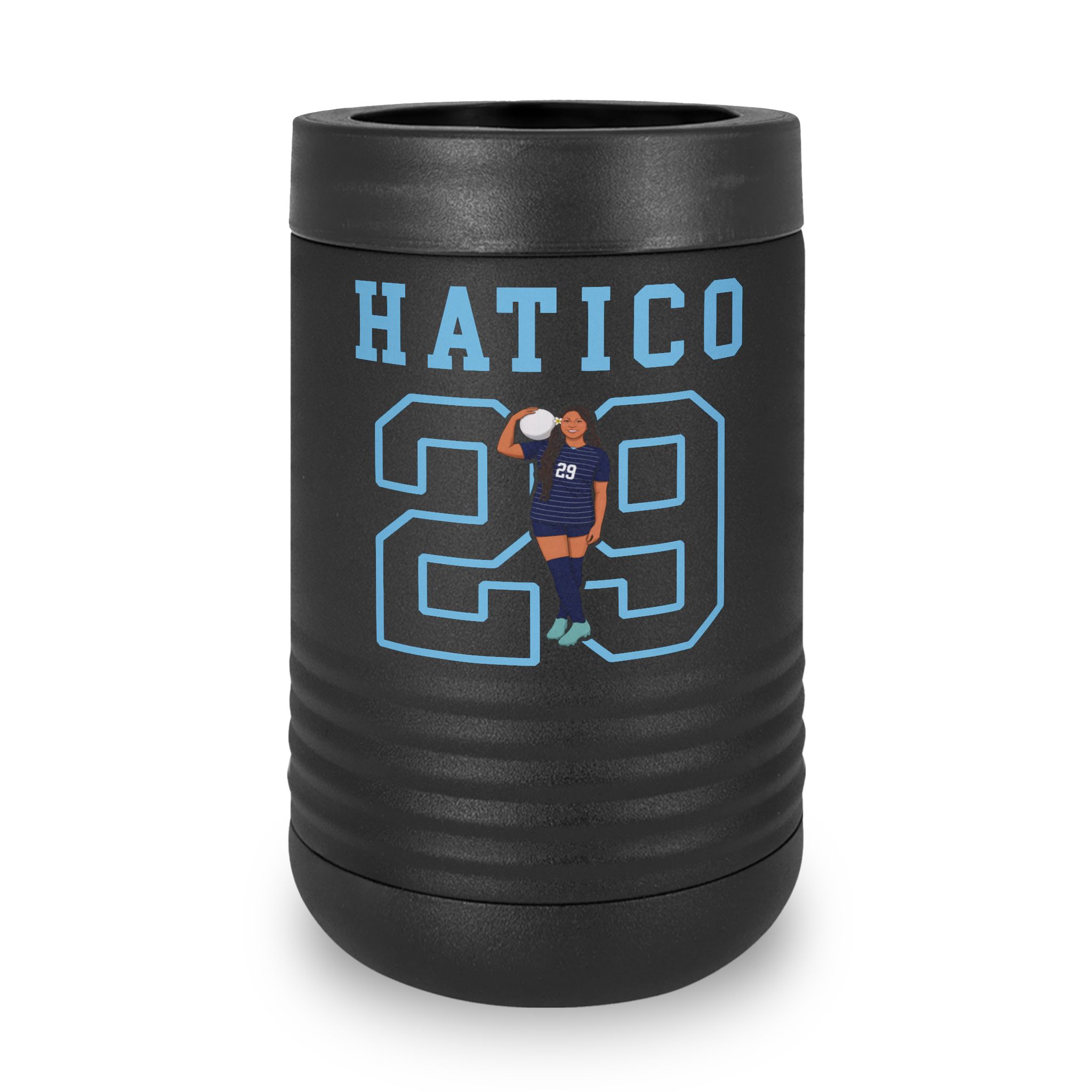 Stainless Can Cooler — character_shirsey in Black