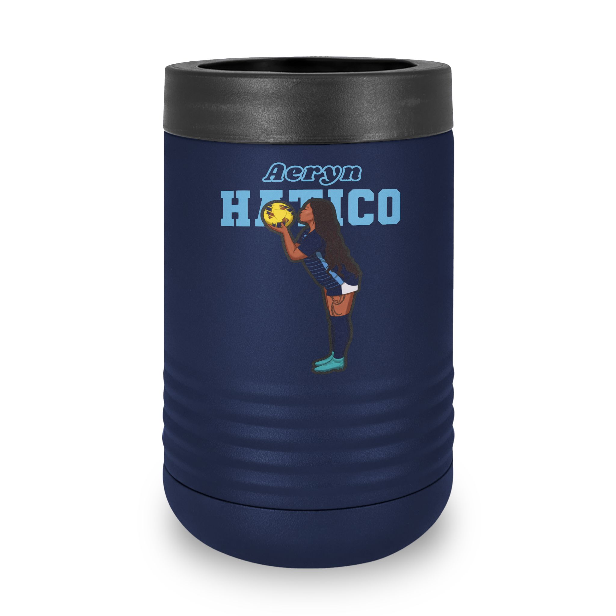 Stainless Can Cooler — character_name_arch in Navy