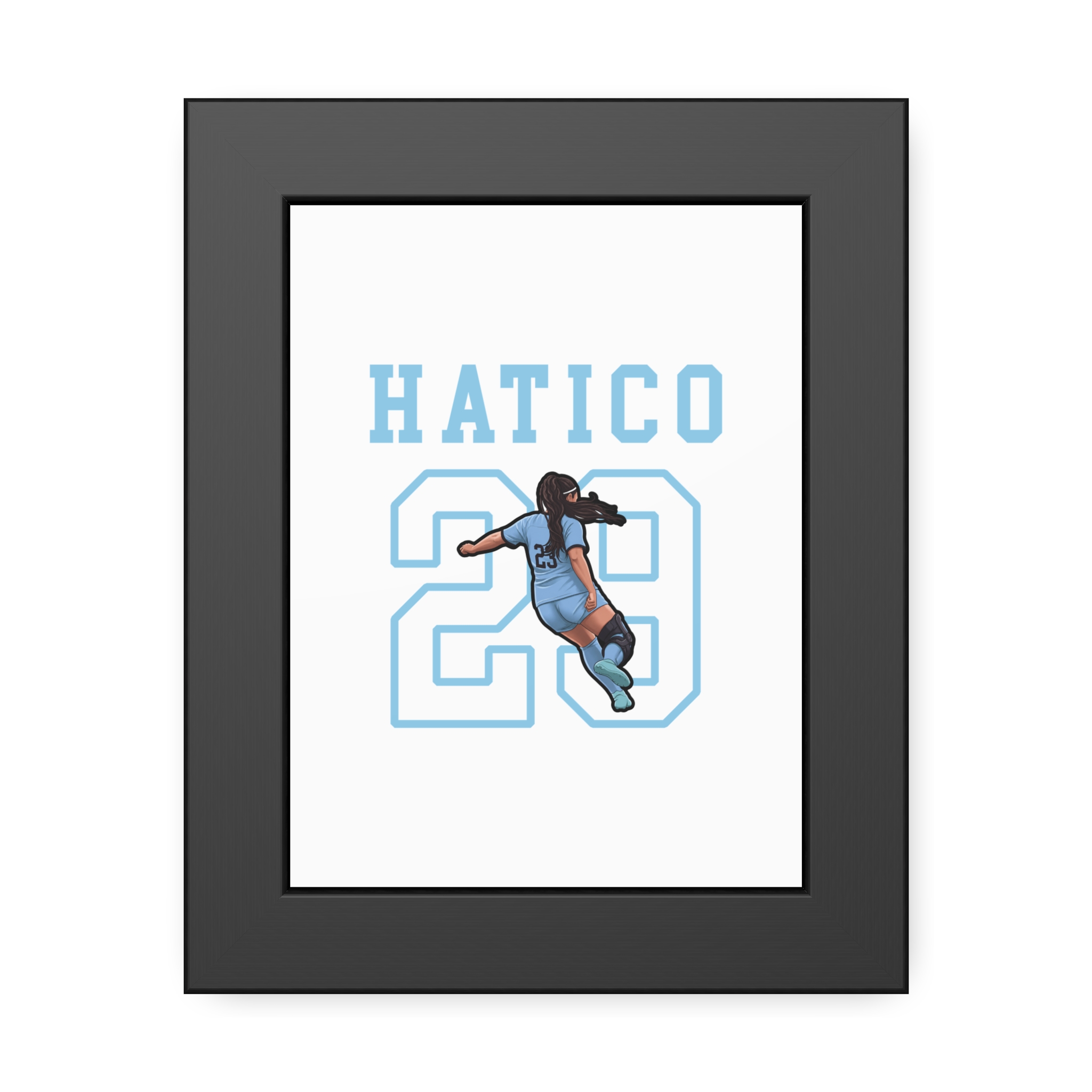 Framed Poster — character_shirsey in Black