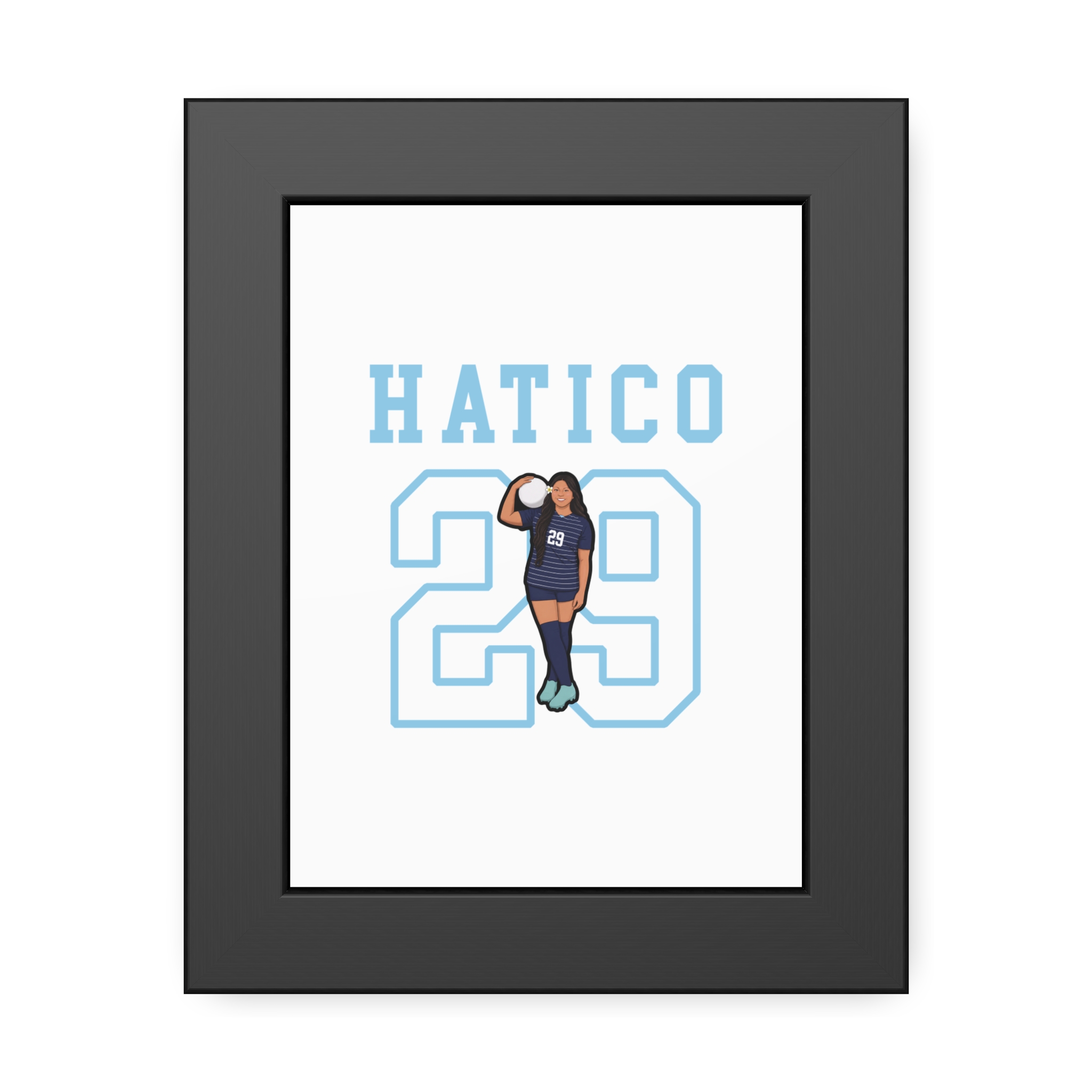Framed Poster — character_shirsey in Black