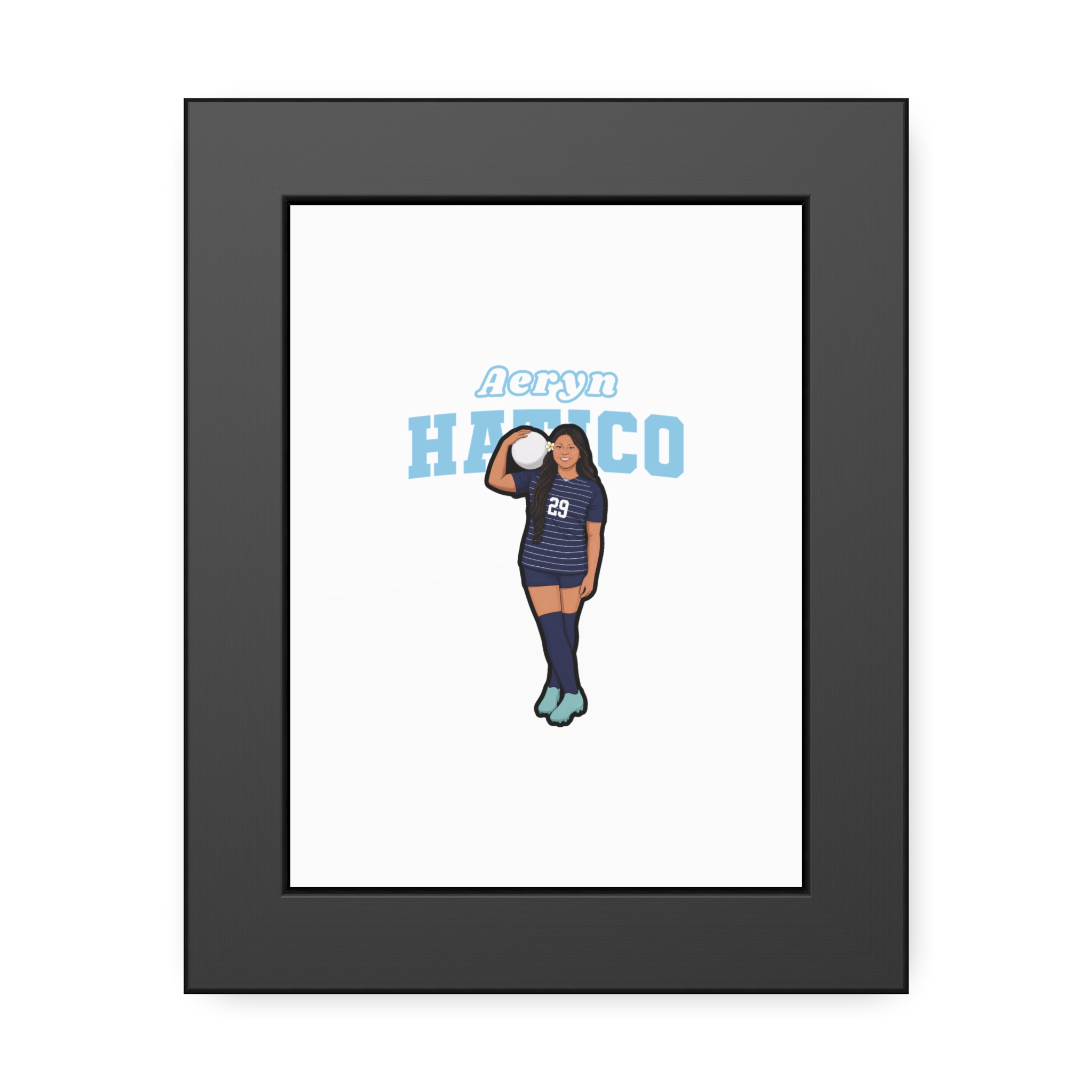 Framed Poster — character_name_arch in Black