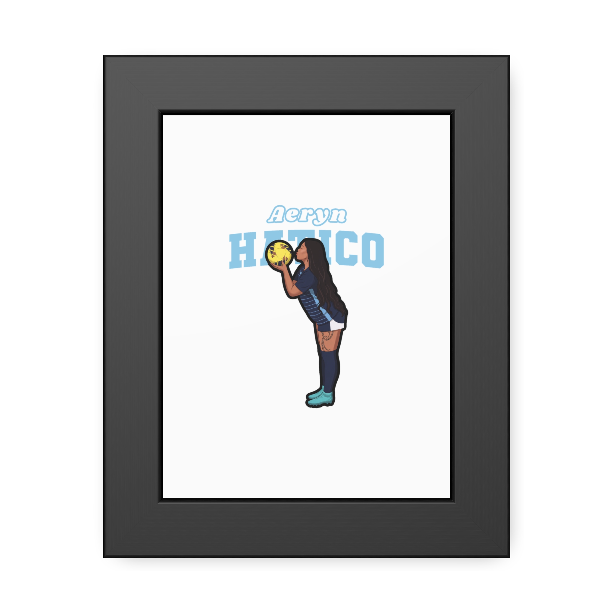 Framed Poster — character_name_arch in Black