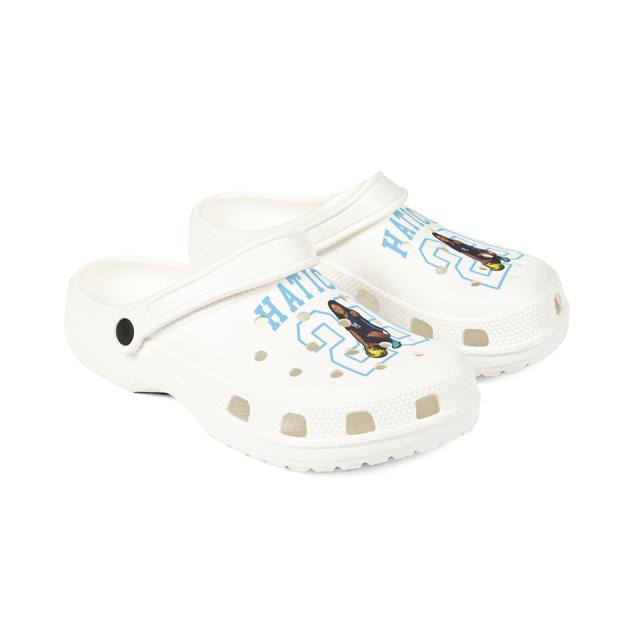 Rubber Clogs — character_shirsey in White