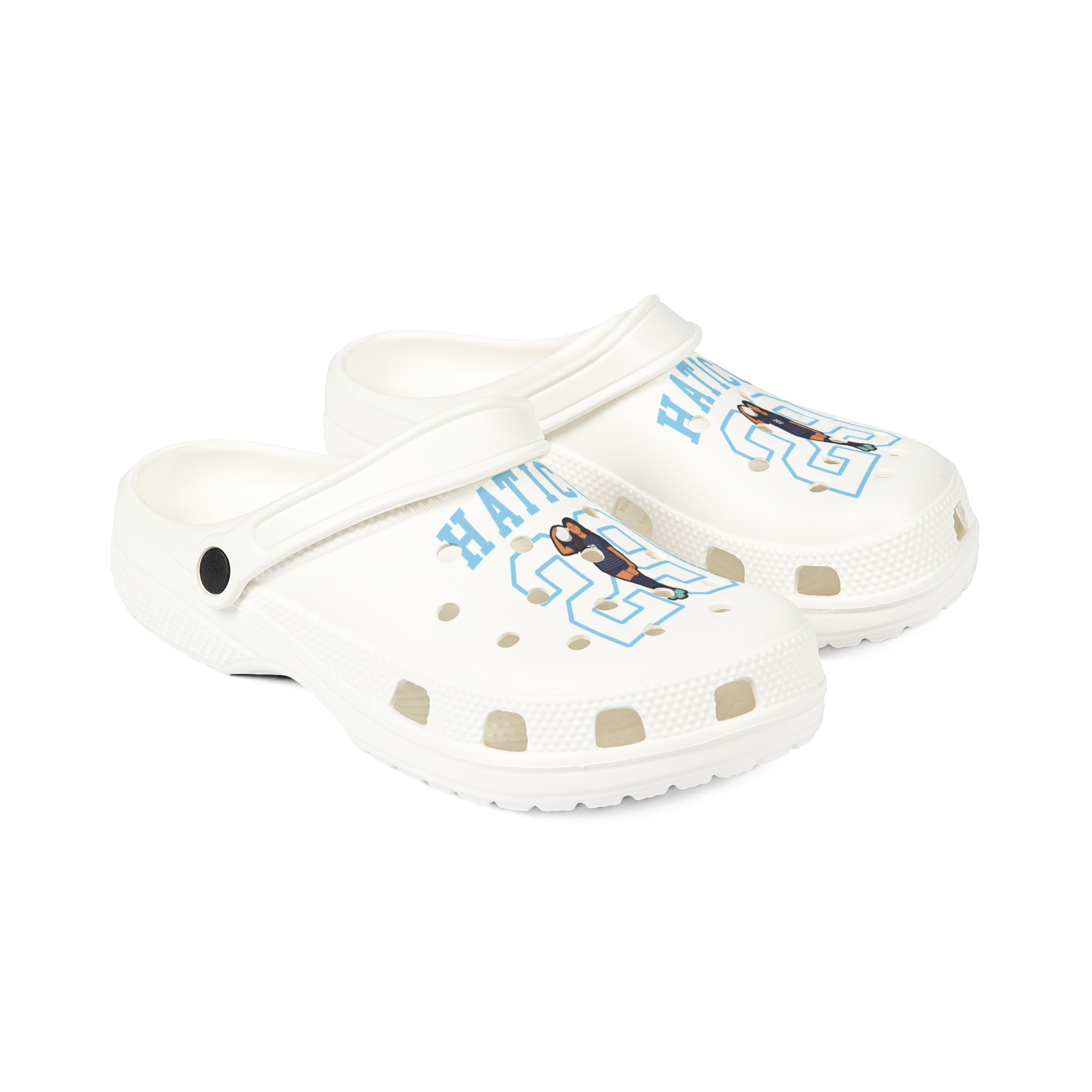 Rubber Clogs — character_shirsey in White