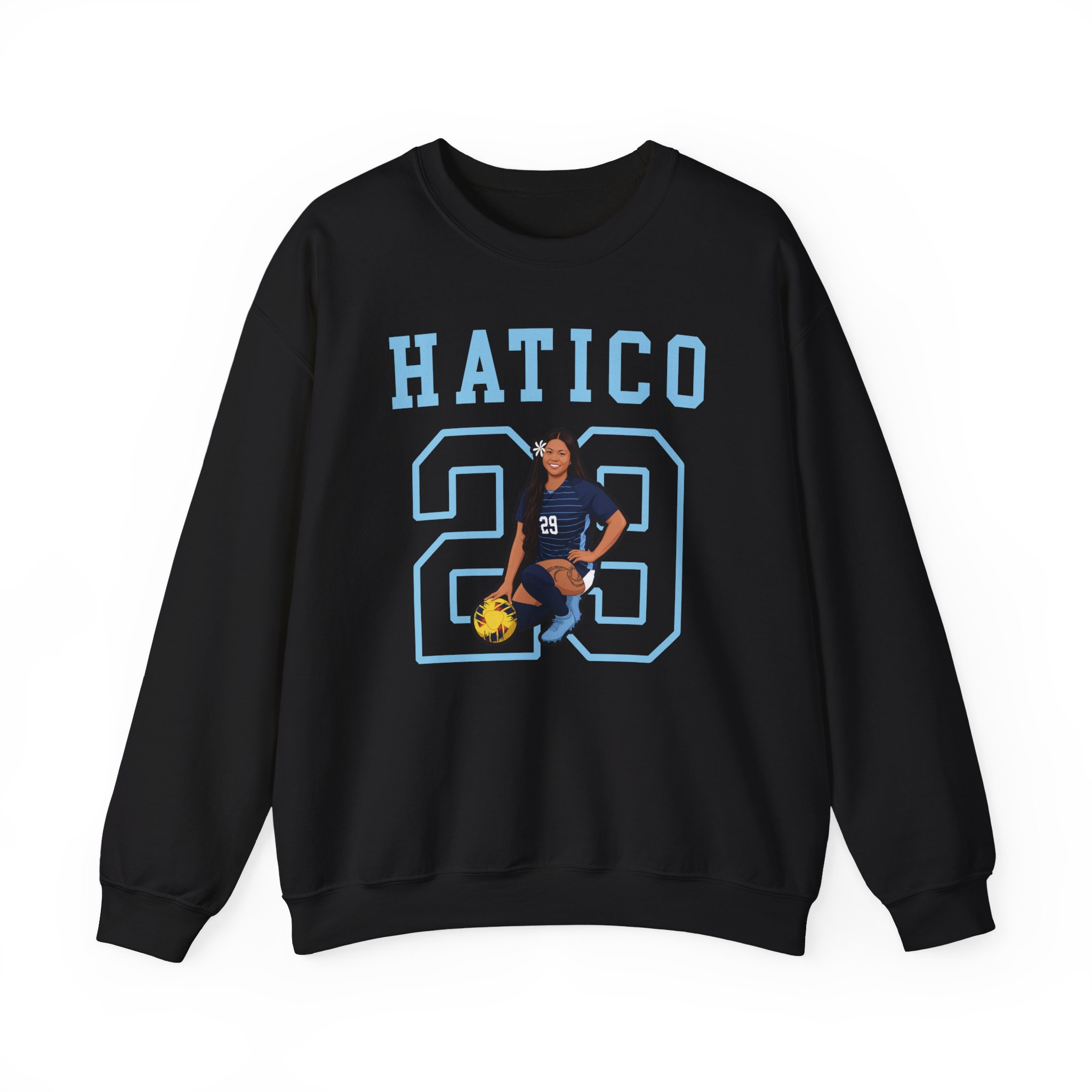 Crewneck Sweatshirt — character_shirsey in Black