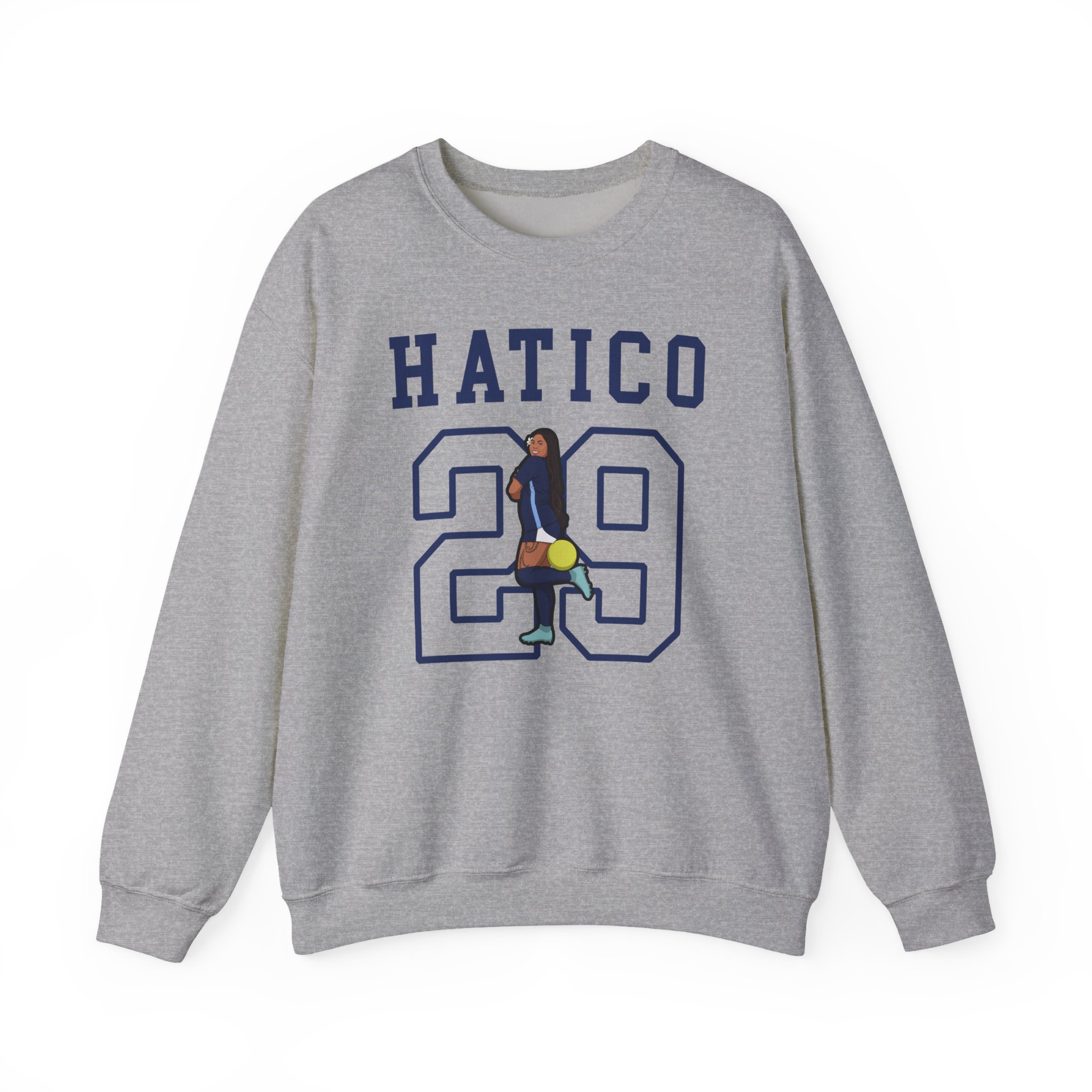 Crewneck Sweatshirt — character_shirsey in Grey