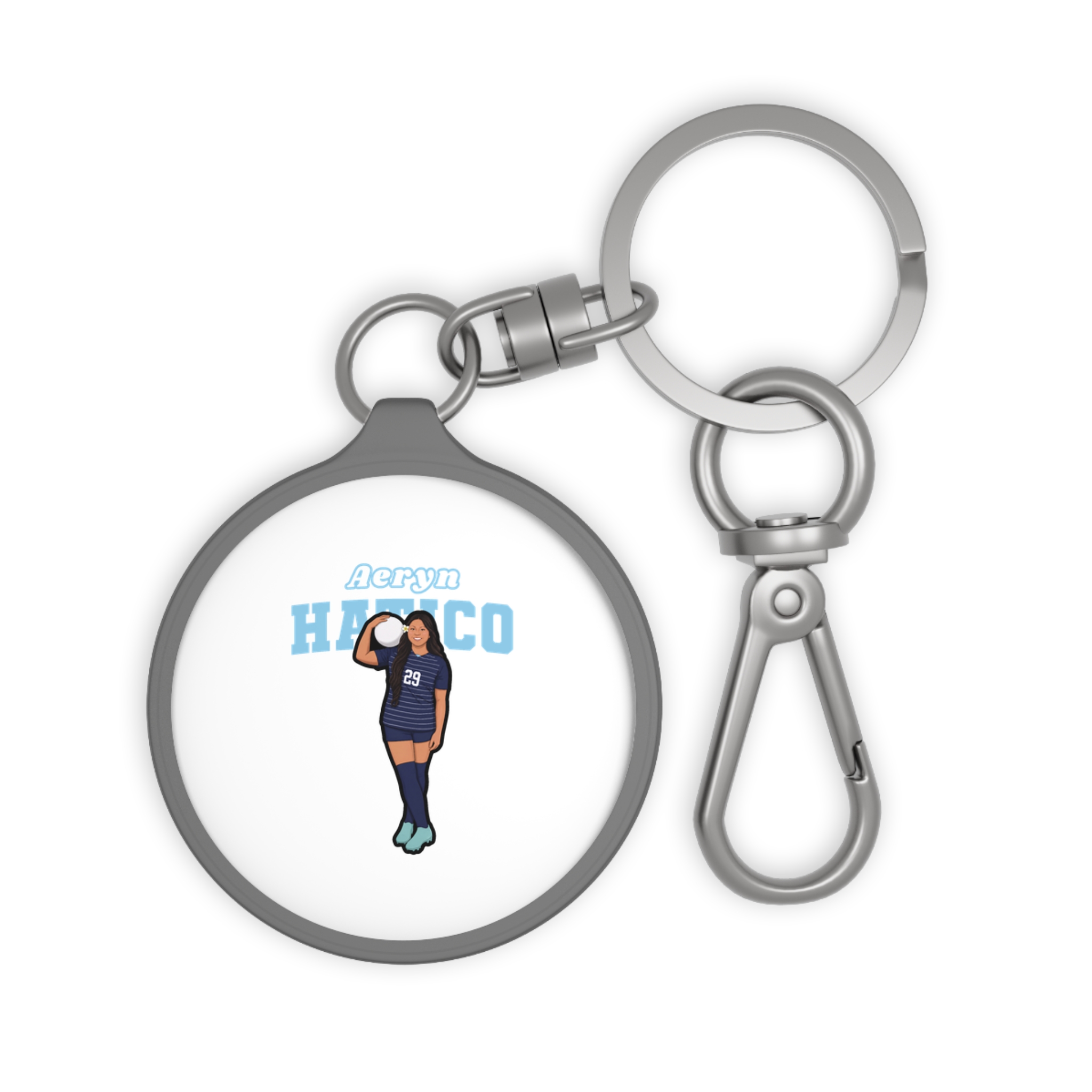 Keychain — character_name_arch in Grey