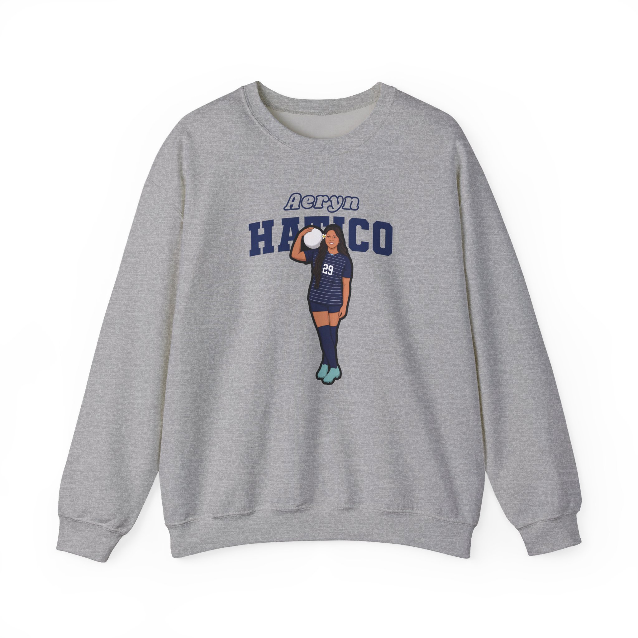 Crewneck Sweatshirt — character_name_arch in Grey