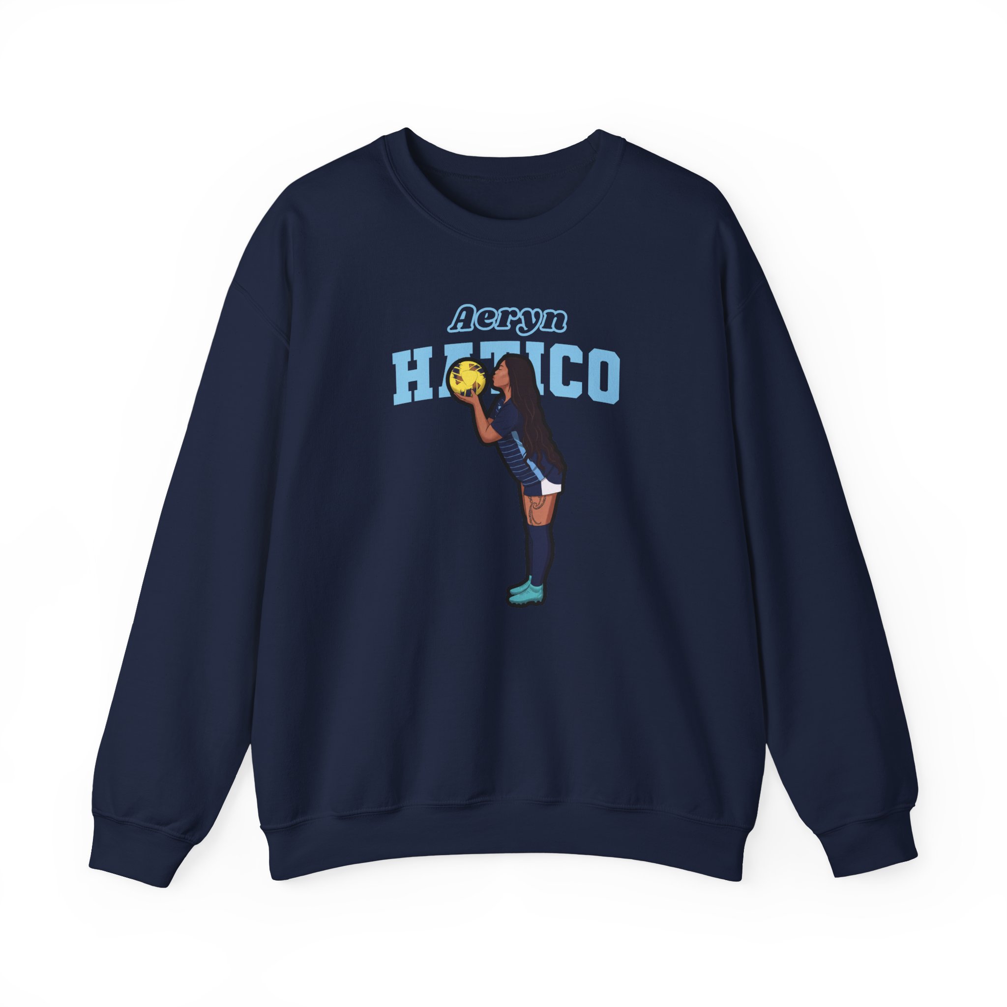 Crewneck Sweatshirt — character_name_arch in Navy