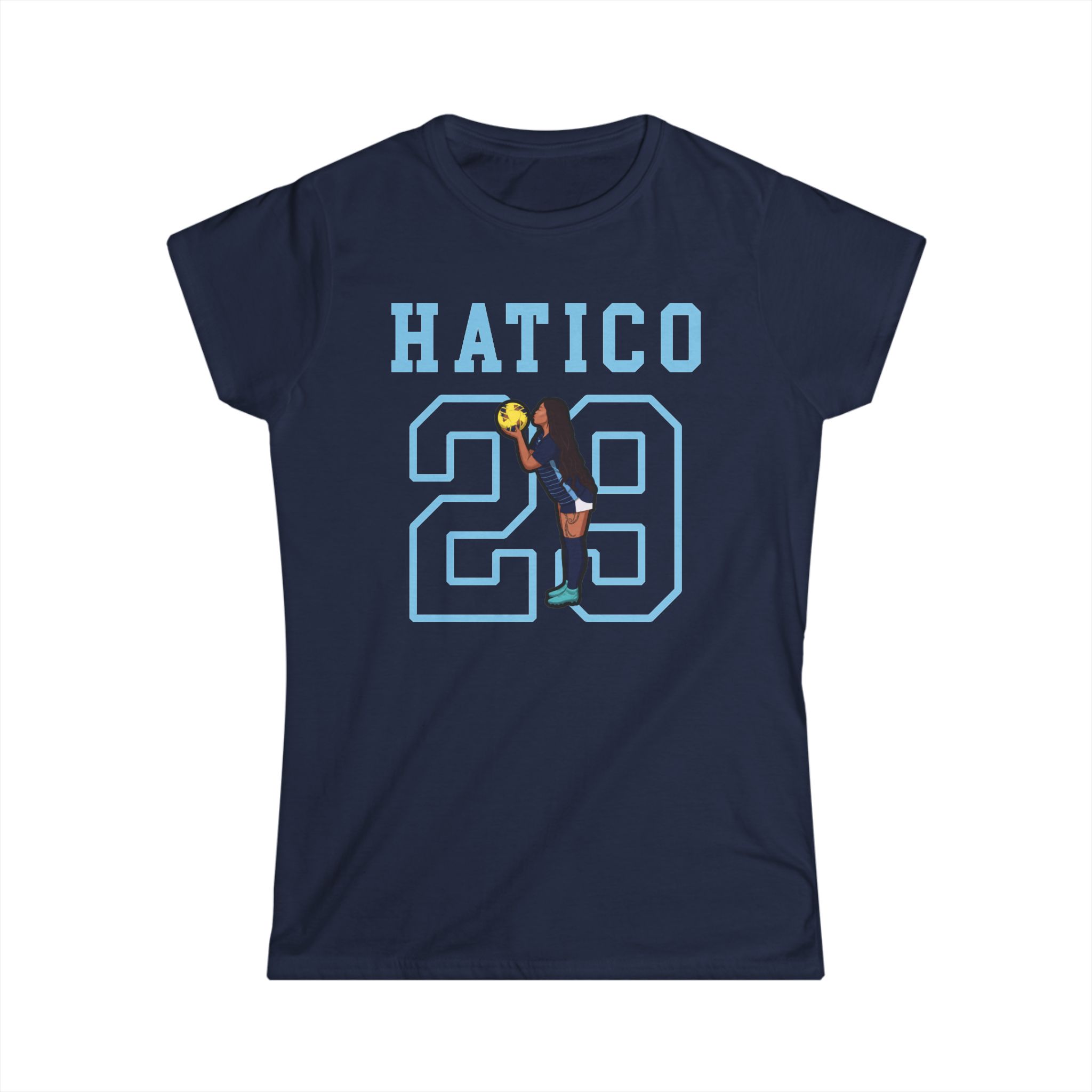 Women's Softstyle Tee — character_shirsey in Navy