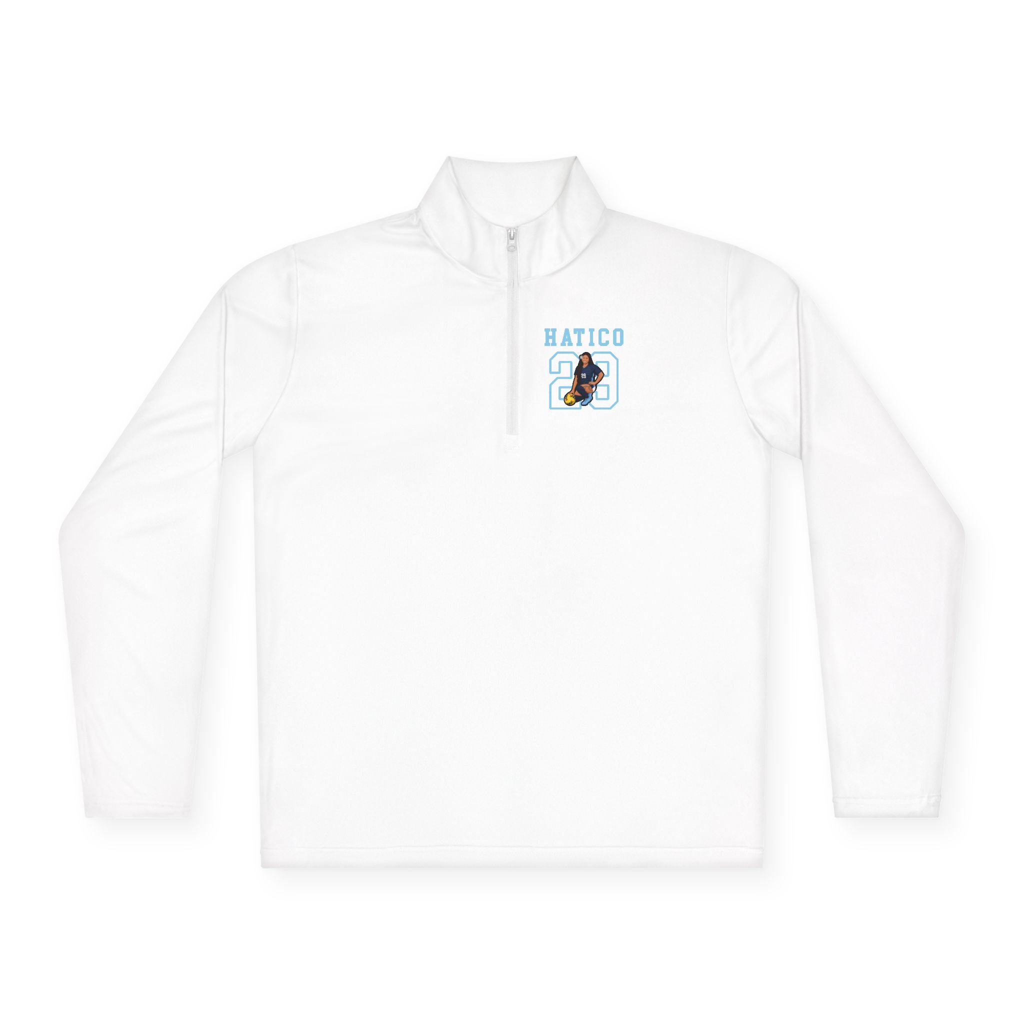 Q-Zip Pullover — character_shirsey in White