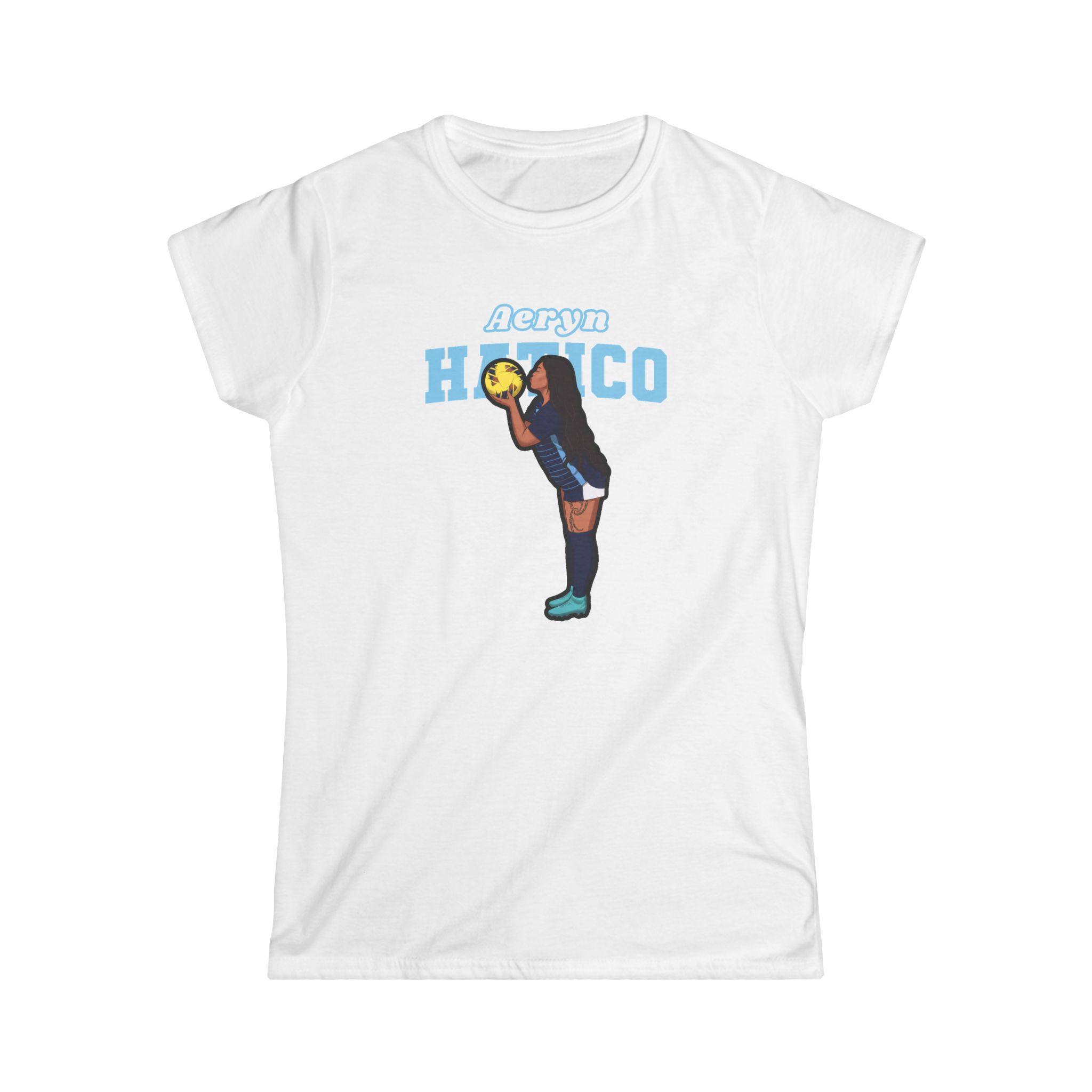 Women's Softstyle Tee — character_name_arch in White