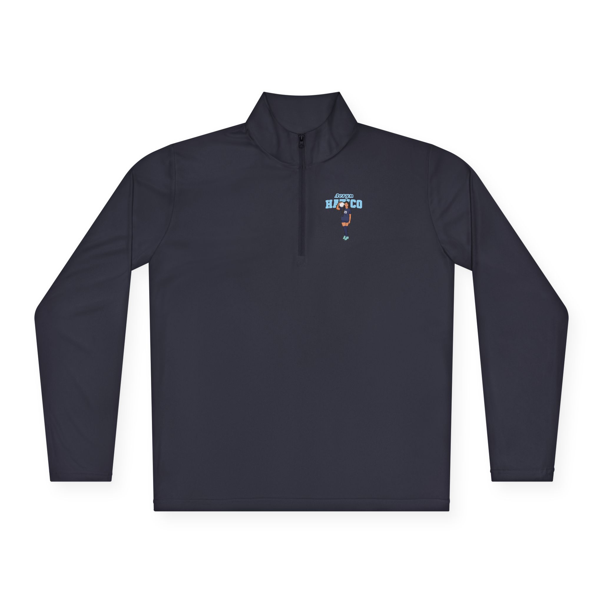 Q-Zip Pullover — character_name_arch in Navy