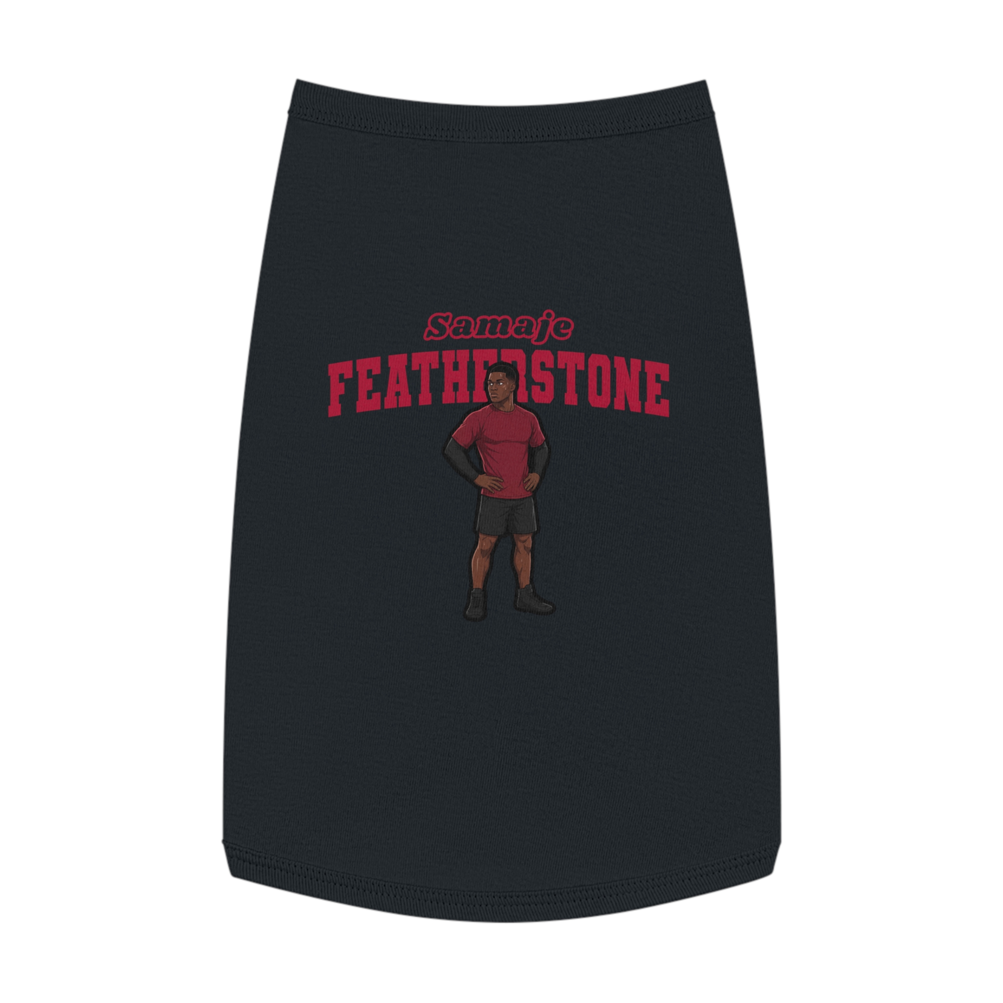 Pet Tank Top — character_name_arch in White