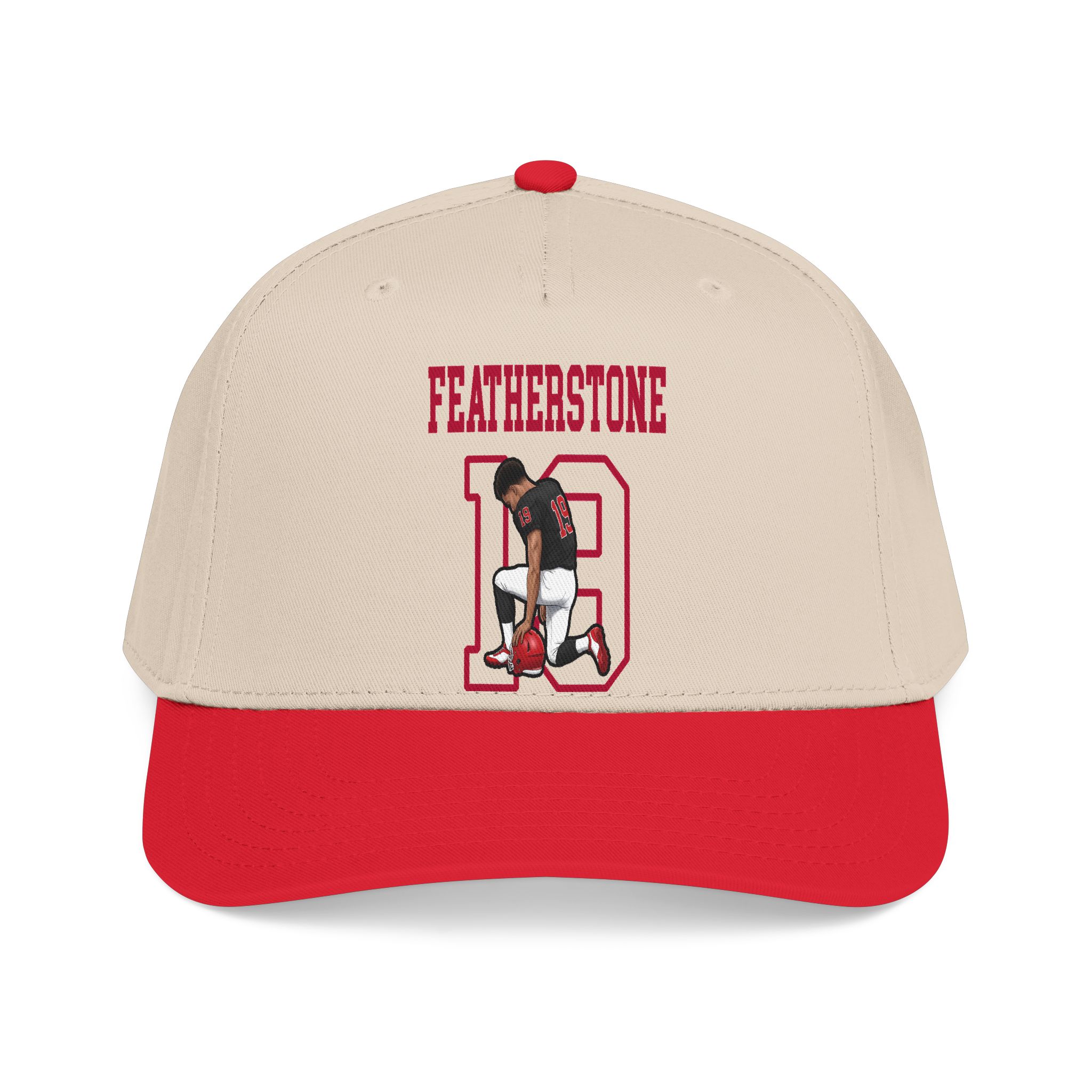 Baseball Cap — character_shirsey in Red / Natural