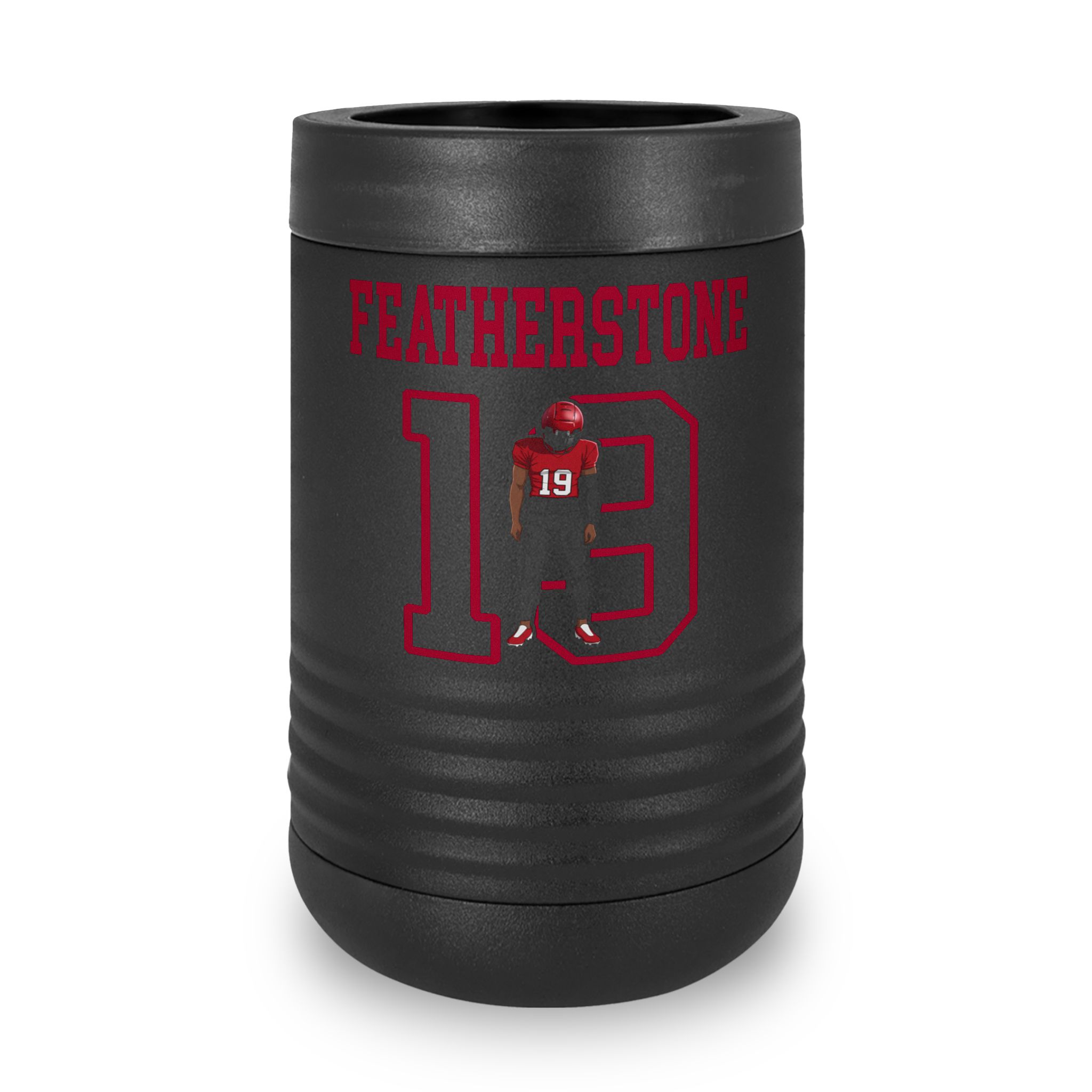 Stainless Can Cooler — character_shirsey in Black
