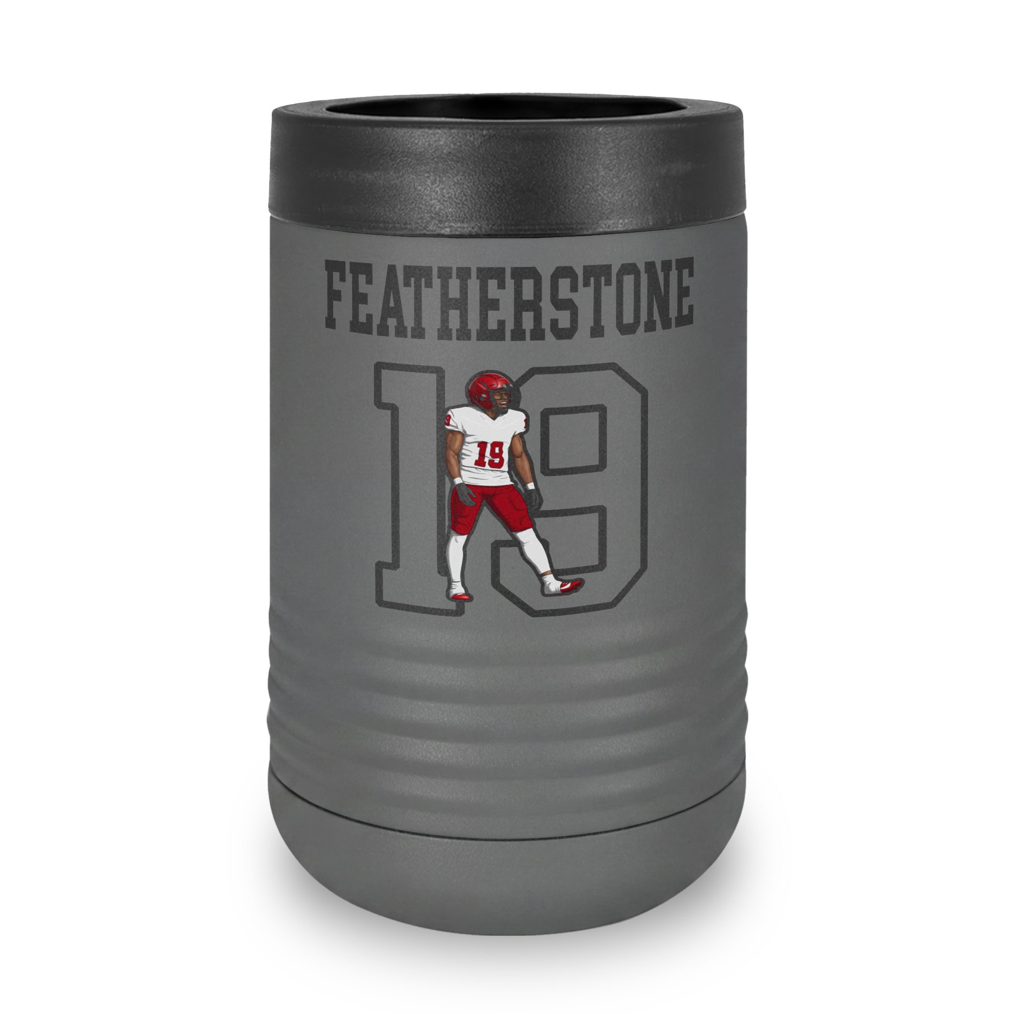 Stainless Can Cooler — character_shirsey in Grey