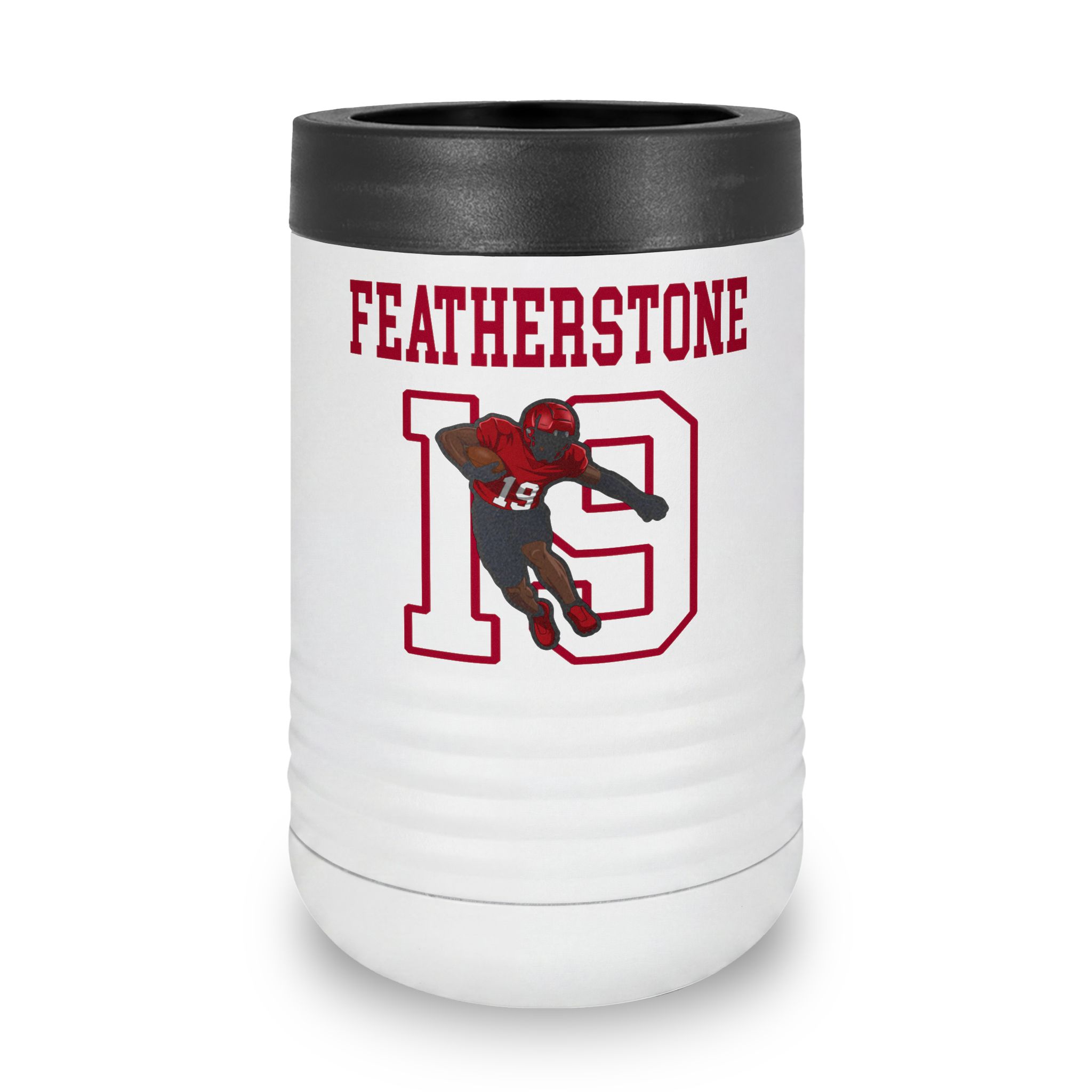 Stainless Can Cooler — character_shirsey in White