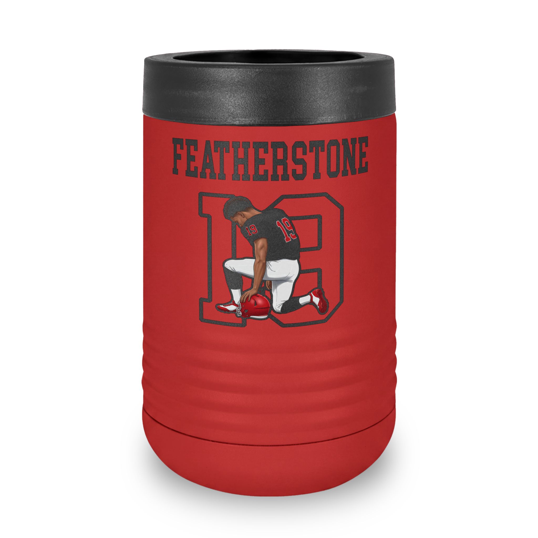 Stainless Can Cooler — character_shirsey in Red