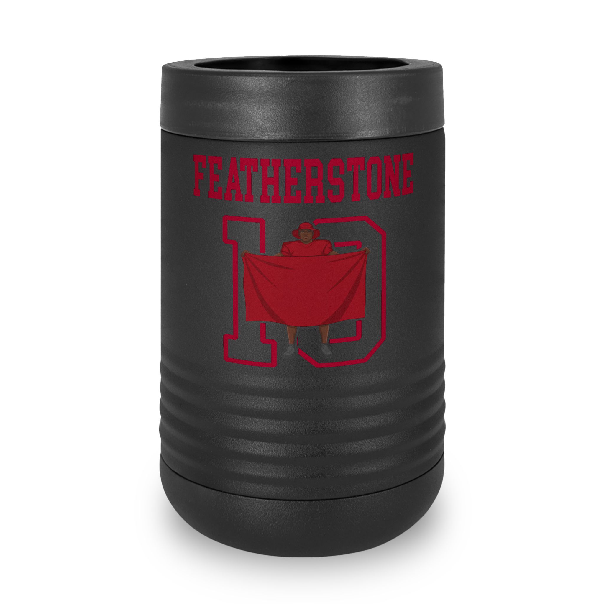 Stainless Can Cooler — character_shirsey in Black