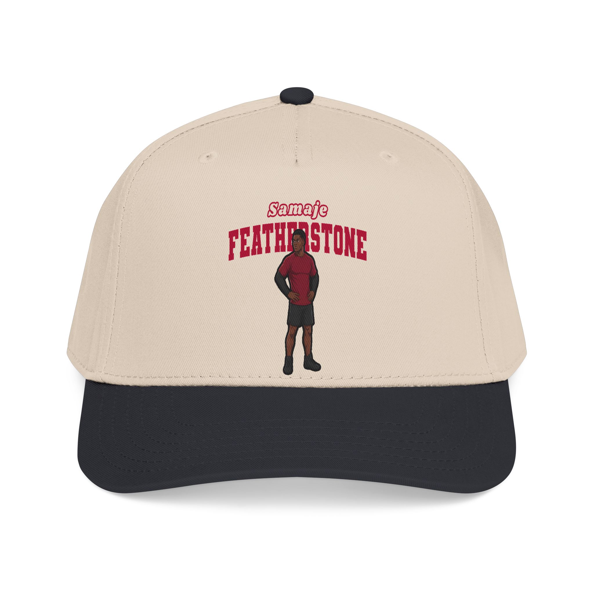 Baseball Cap — character_name_arch in Black / Natural