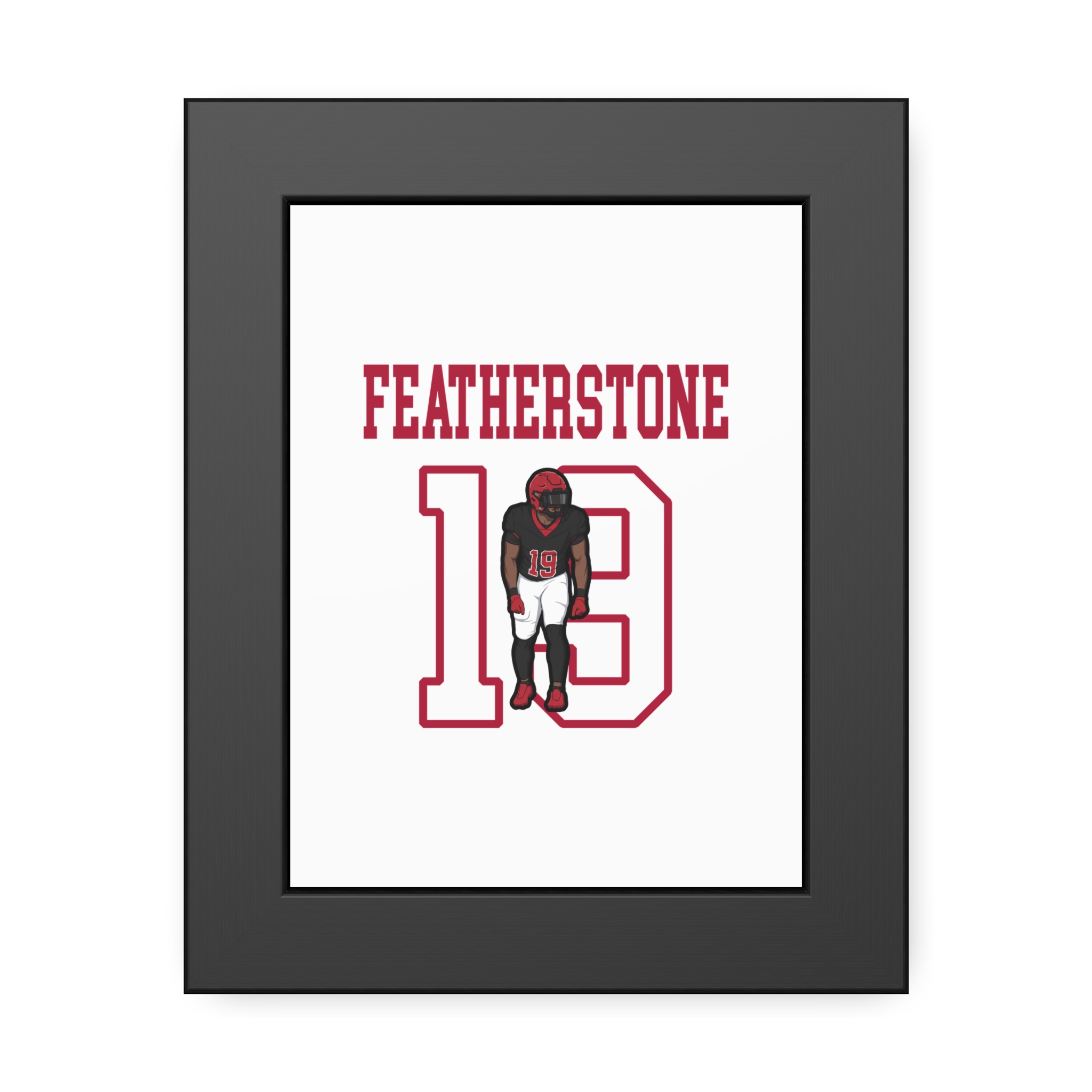 Framed Poster — character_shirsey in Black