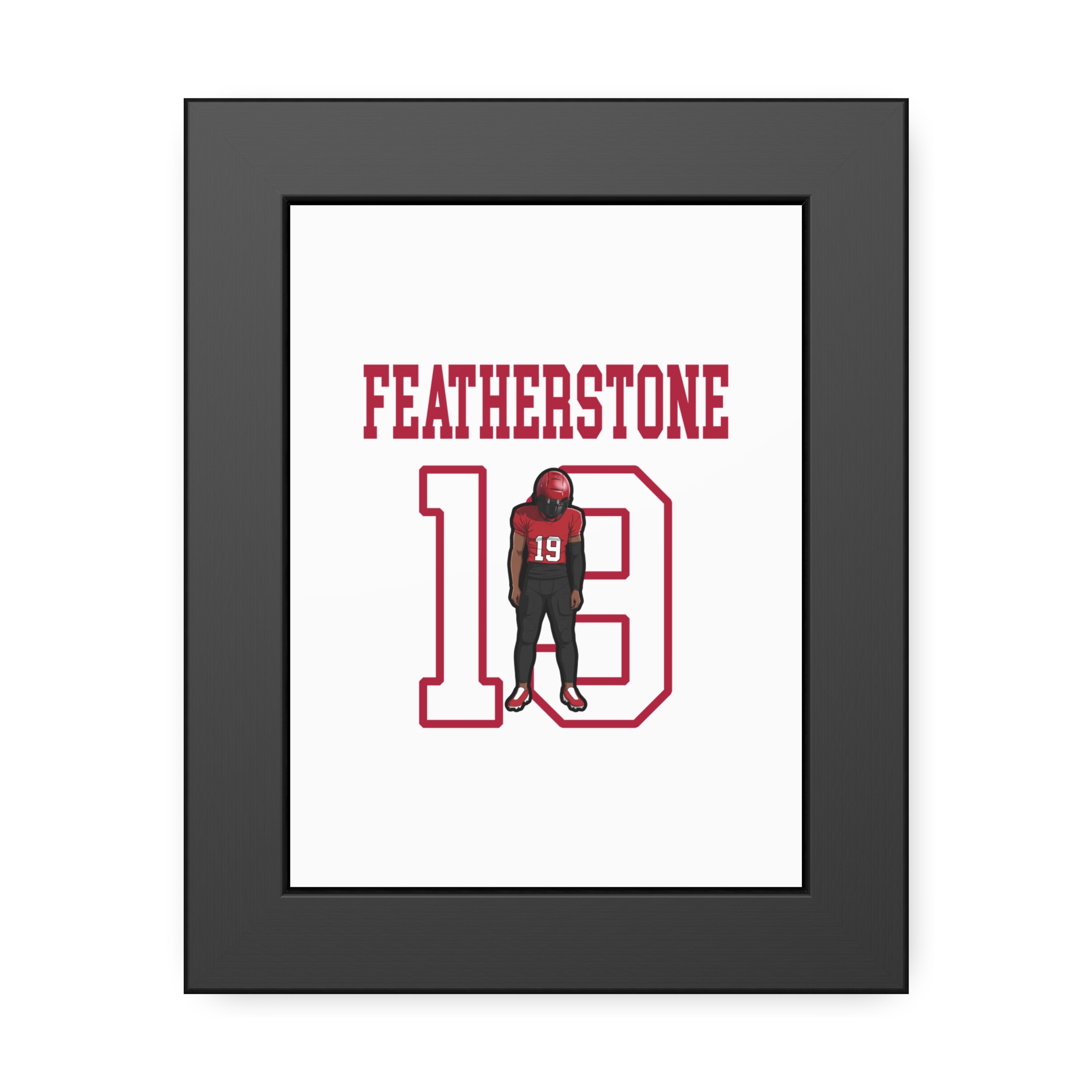 Framed Poster — character_shirsey in Black