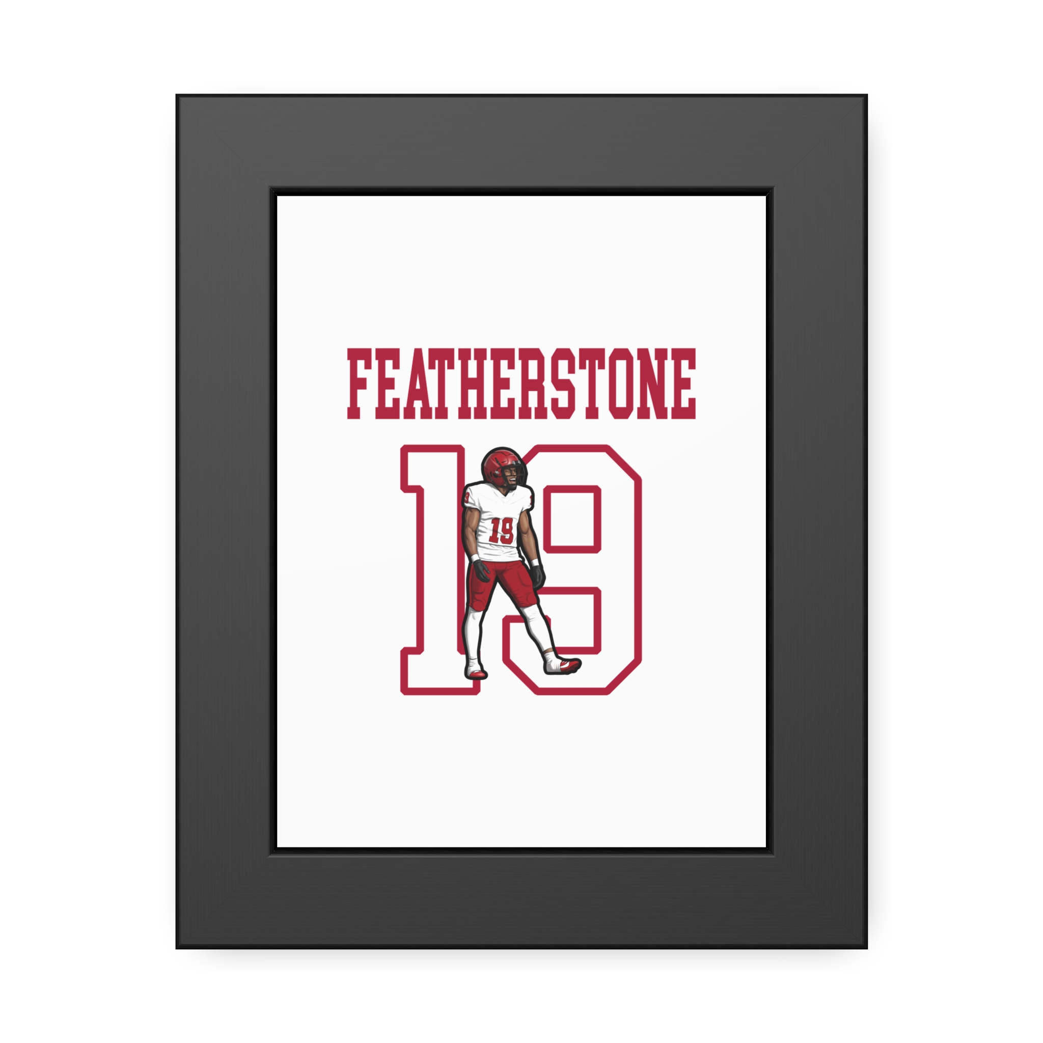 Framed Poster — character_shirsey in Black