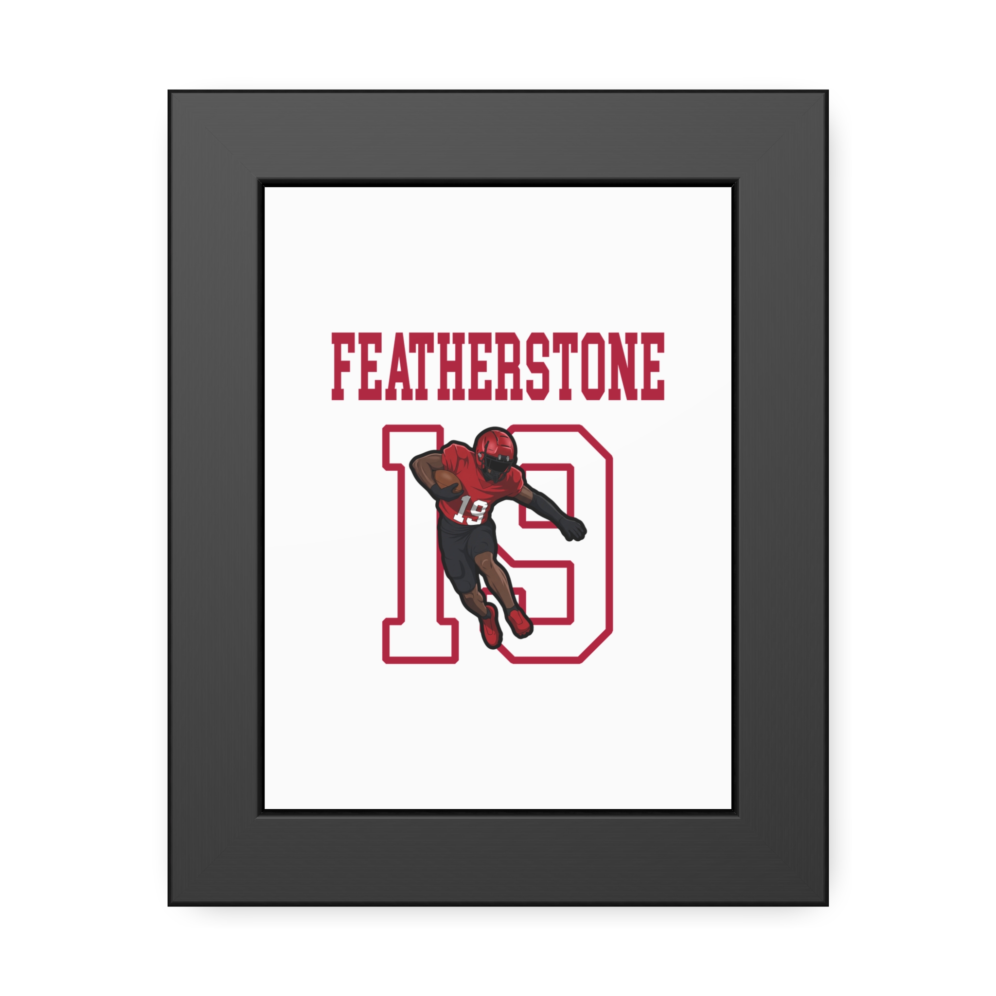 Framed Poster — character_shirsey in Black