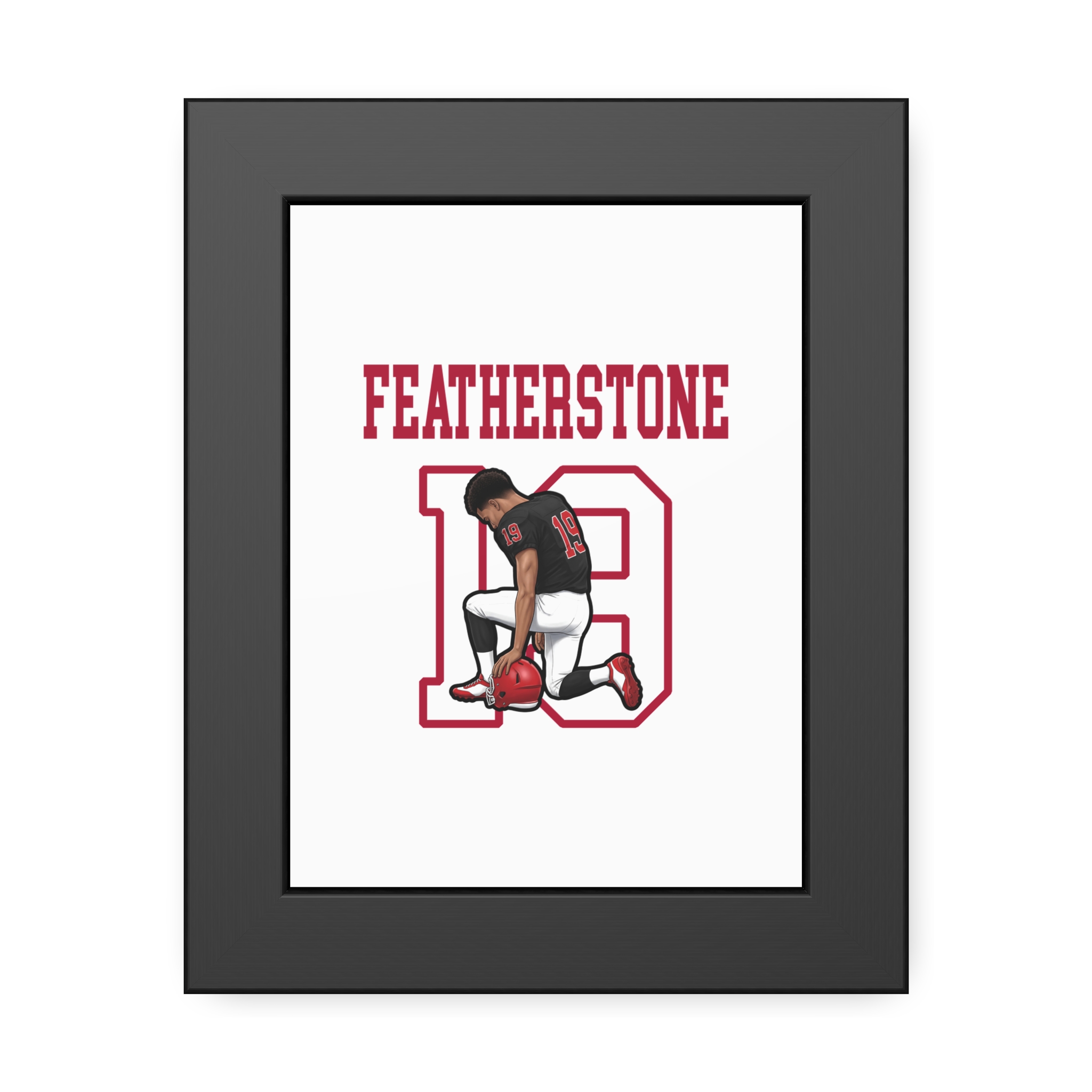 Framed Poster — character_shirsey in Black