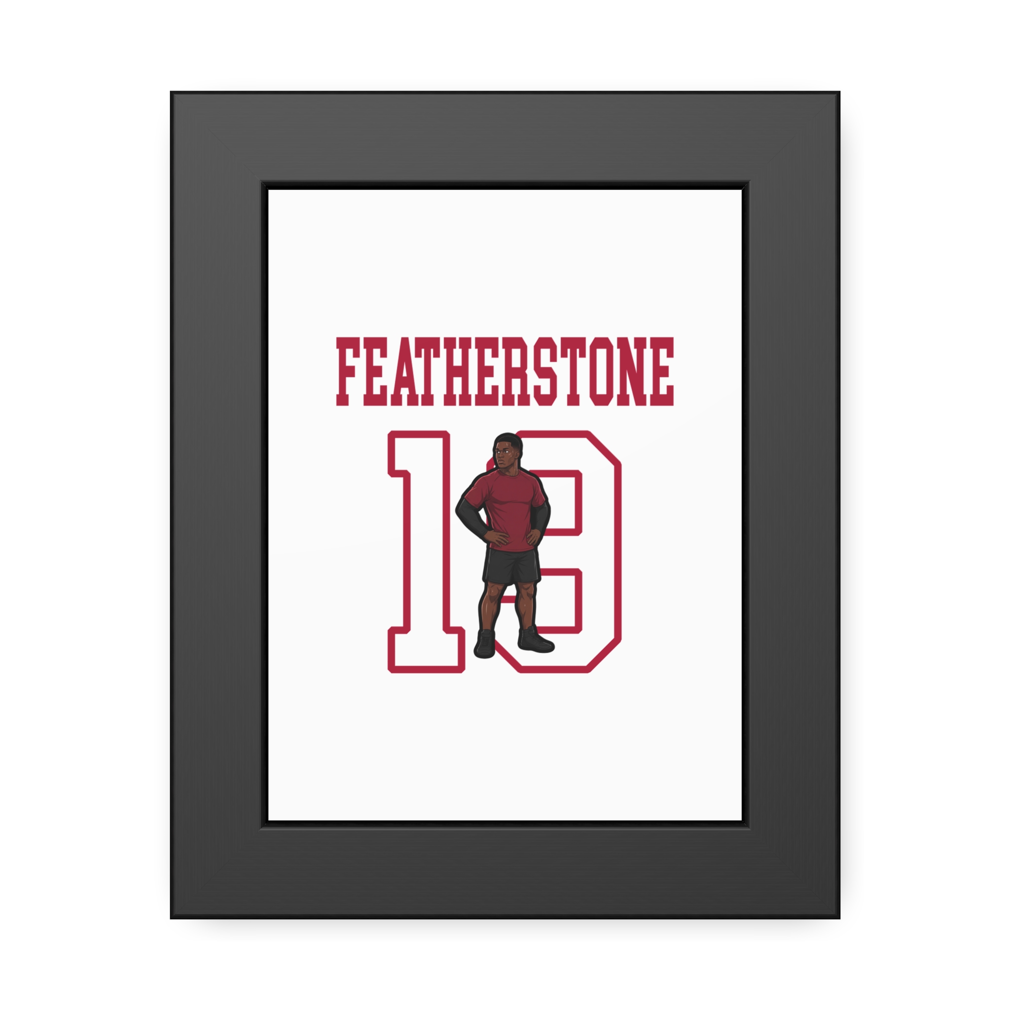 Framed Poster — character_shirsey in Black