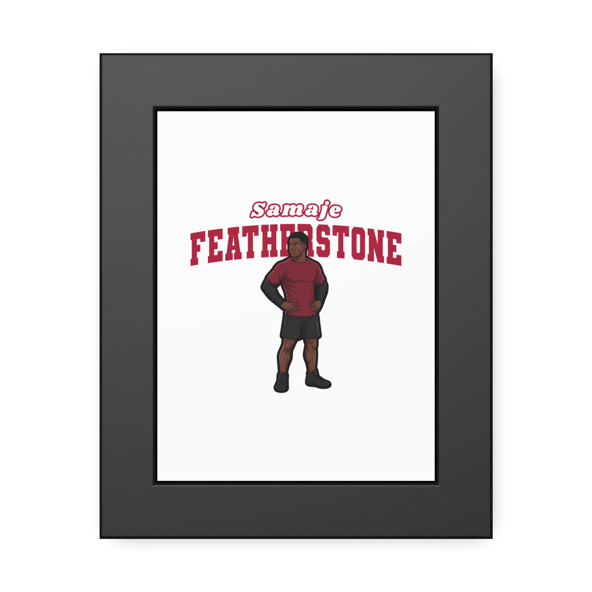 Framed Poster — character_name_arch in Black