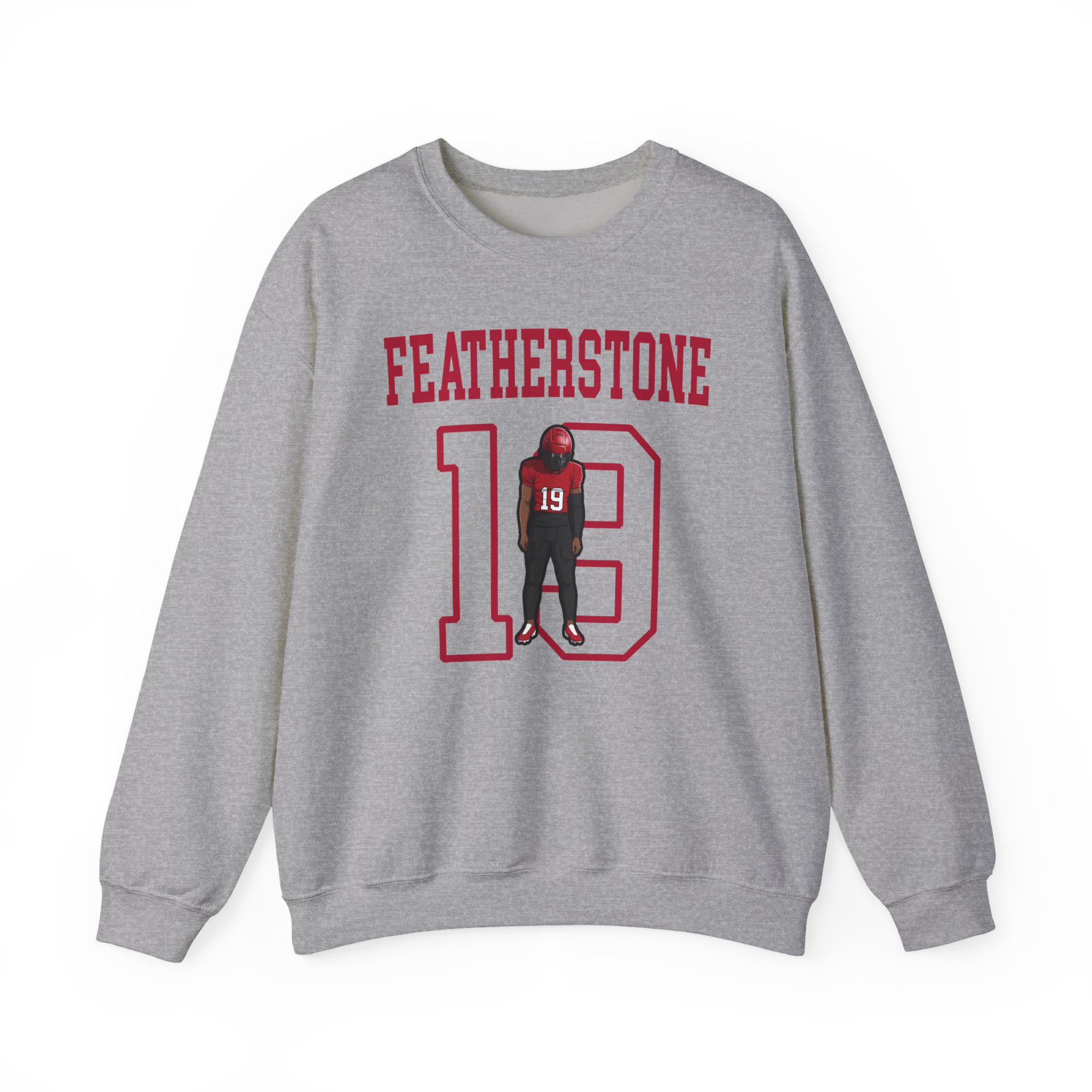 Crewneck Sweatshirt — character_shirsey in Grey