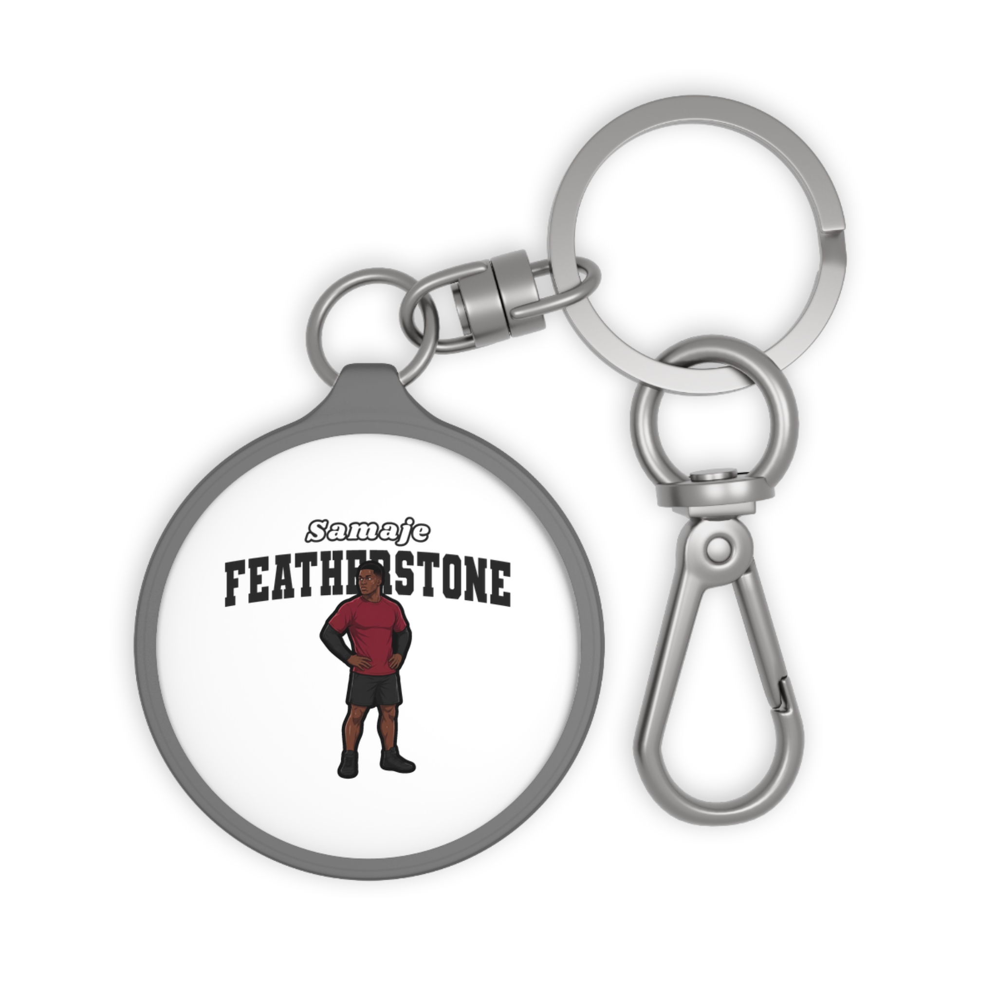 Keychain — character_name_arch in Grey