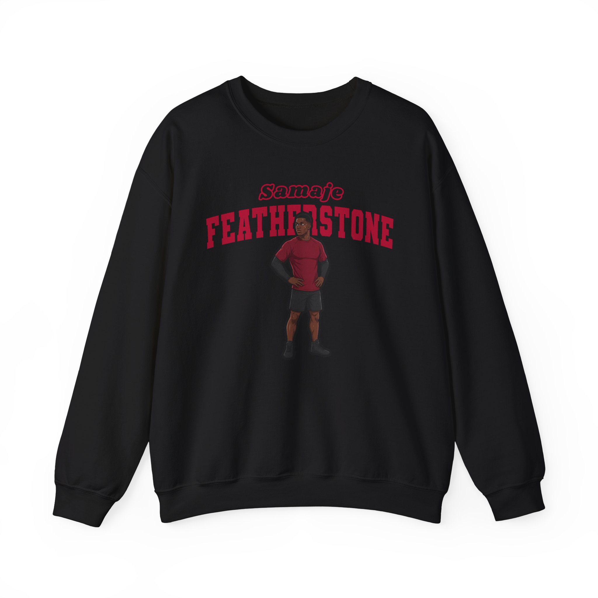 Crewneck Sweatshirt — character_name_arch in Black