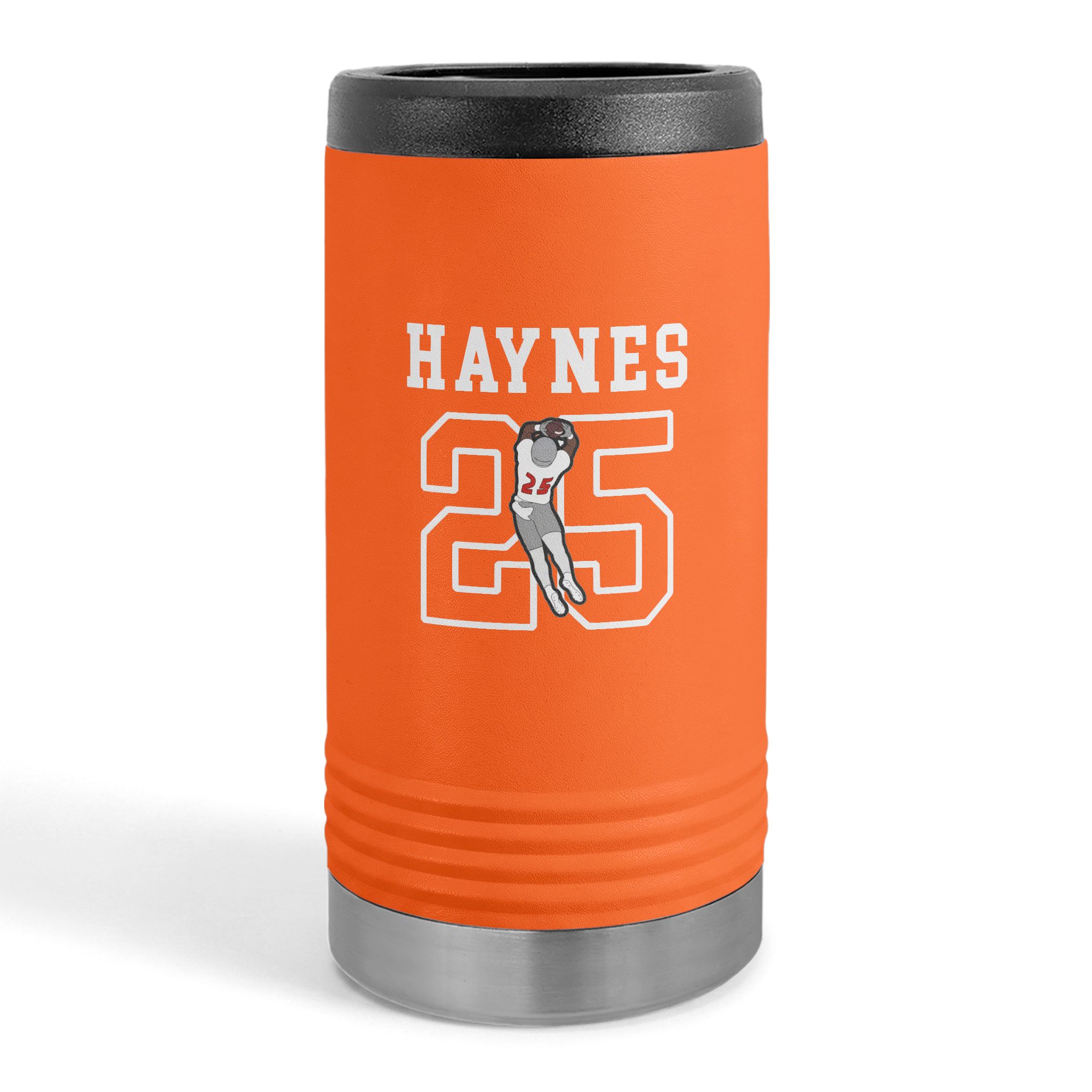 Slim Stainless Can Cooler — character_shirsey in Orange