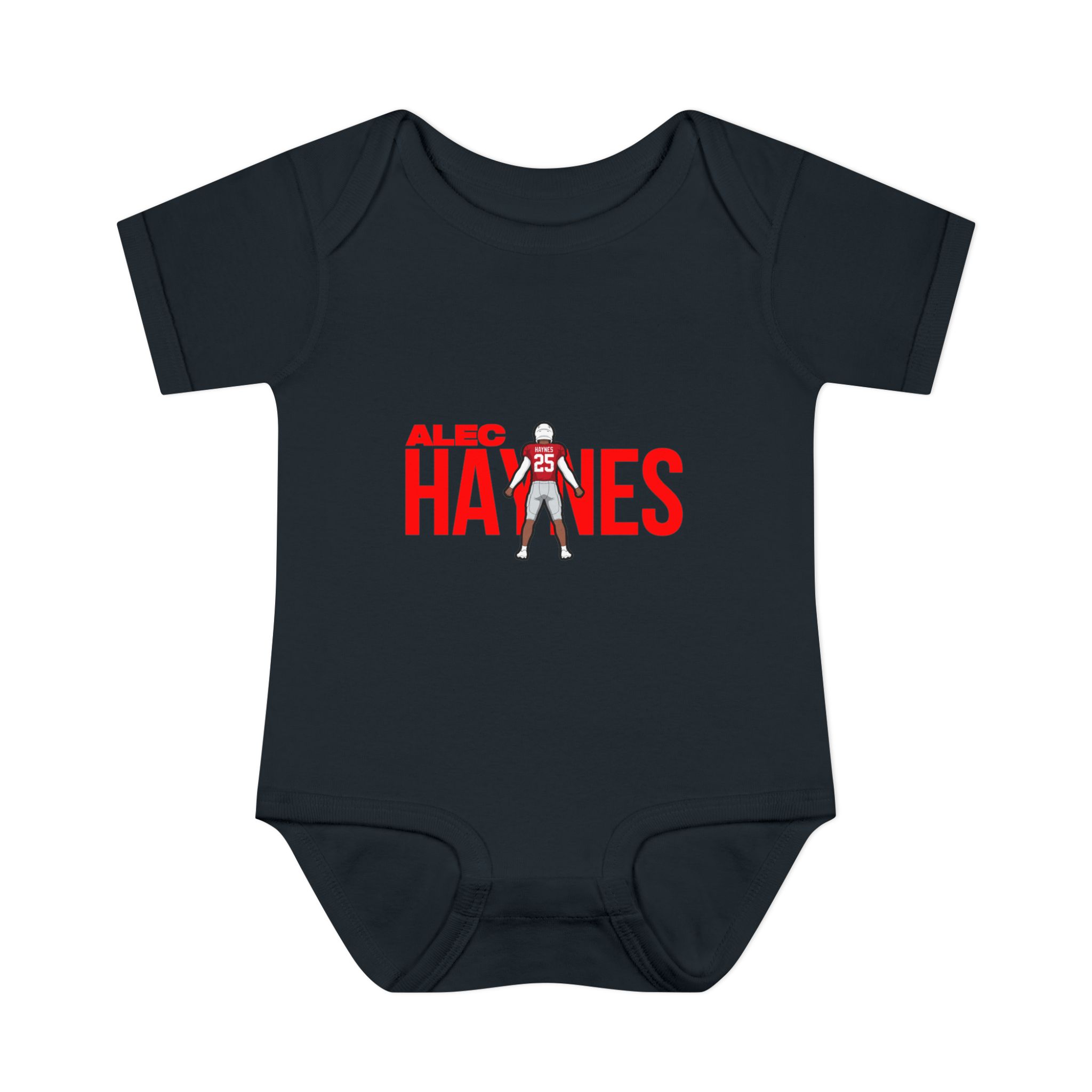 Baby Onesie — character_player_name in Black